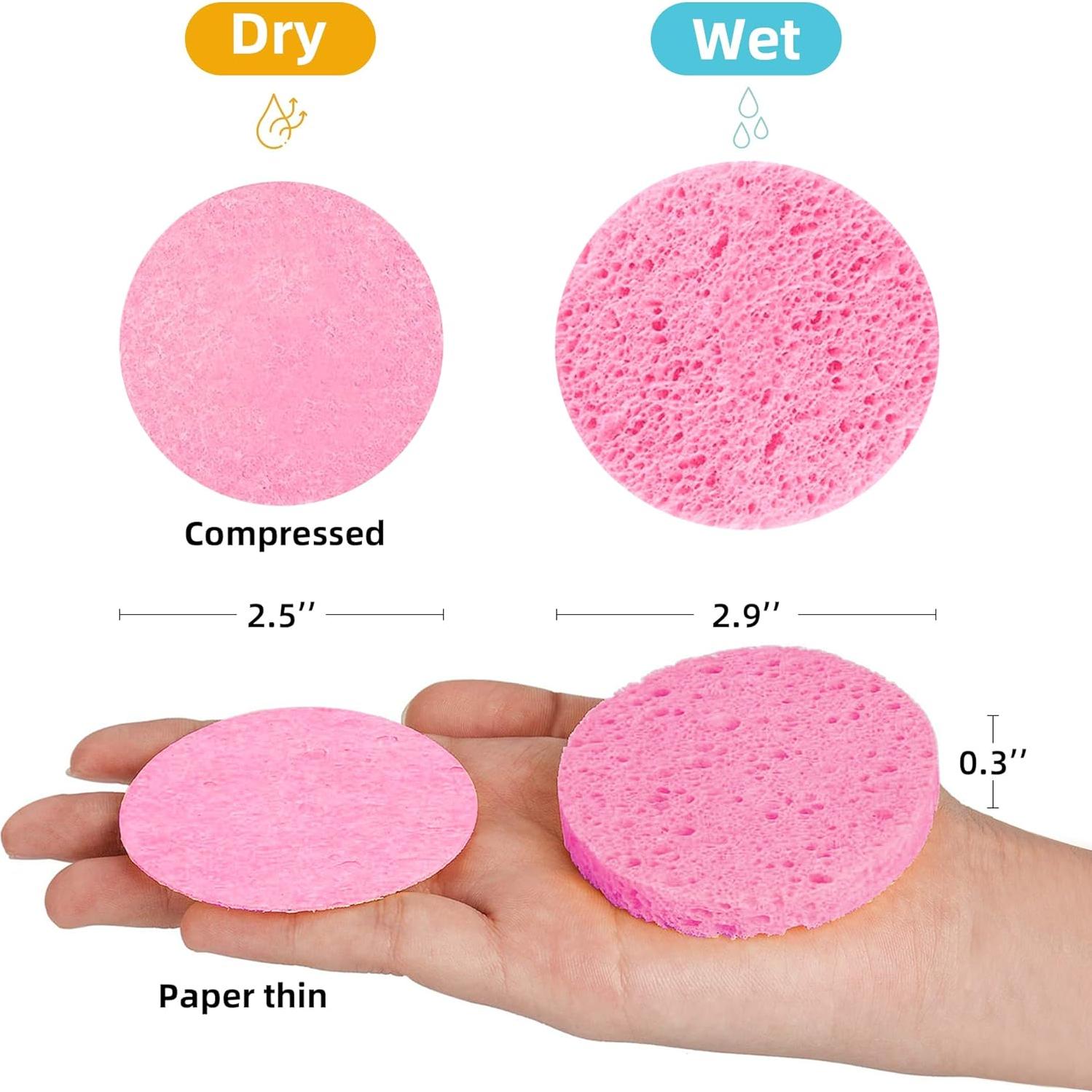 Esponjas Faciales Comprimidas Kickleen 50 Unidades Rosa