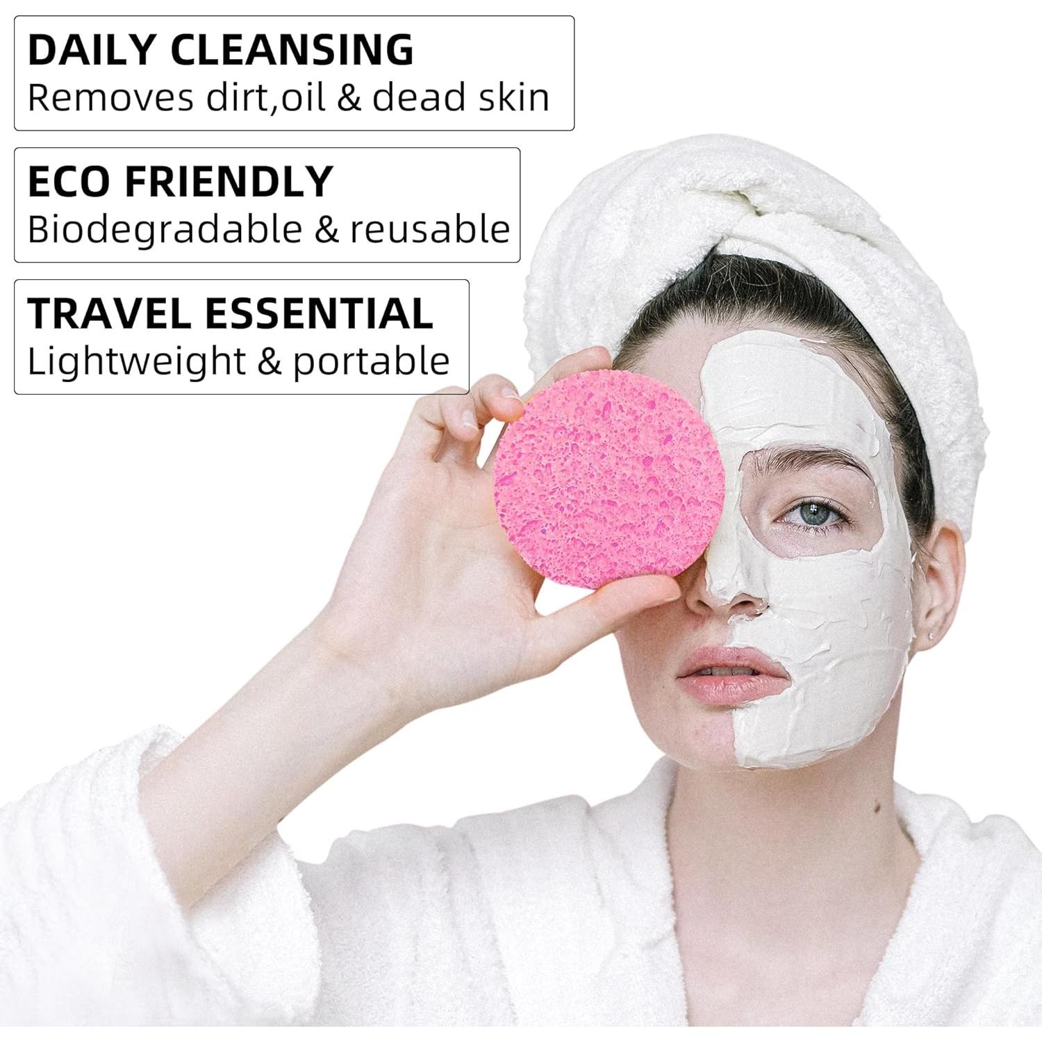 Esponjas Faciales Comprimidas Kickleen 50 Unidades Rosa