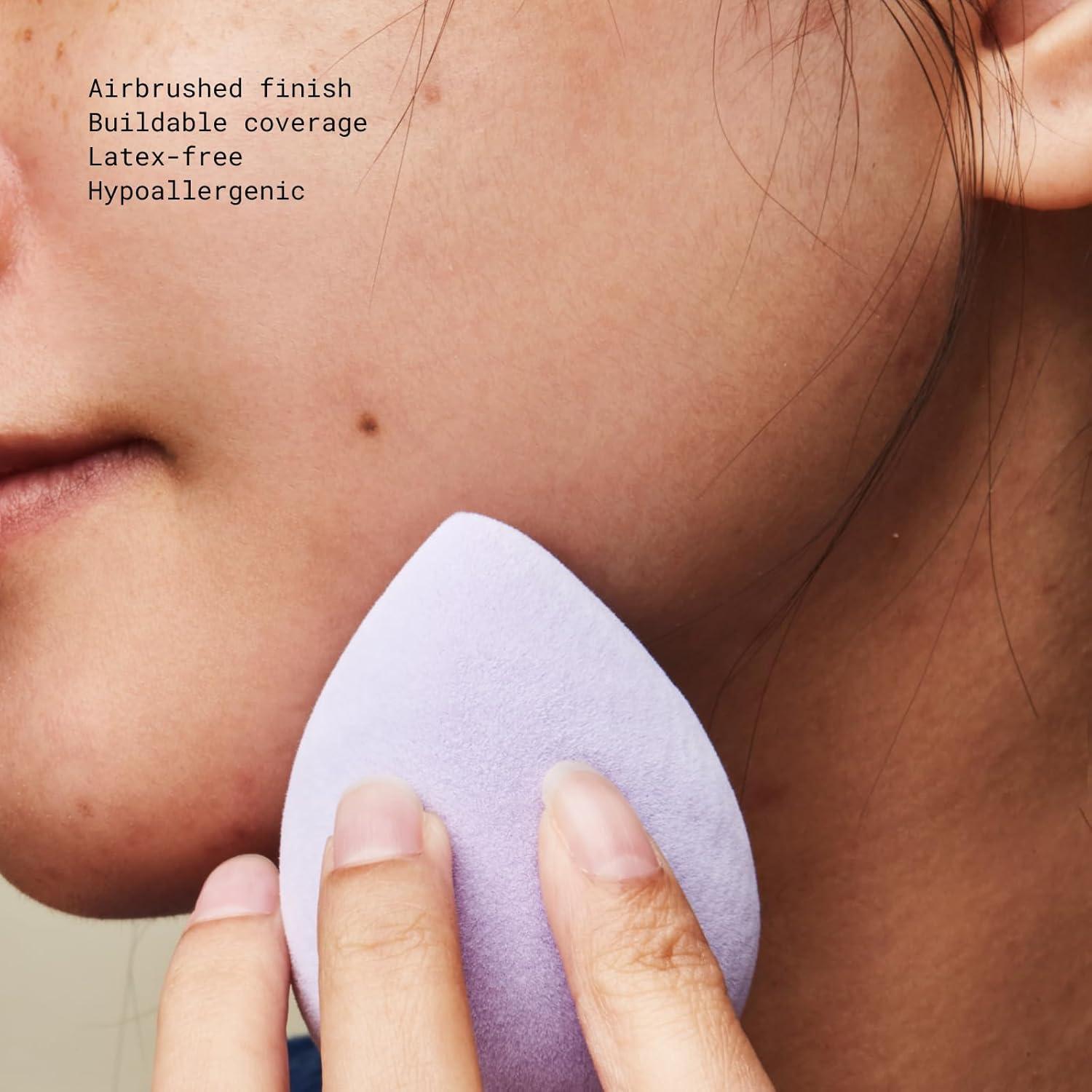 Esponja de Maquillaje JUNO & Co. Microfibra Doble Capa Lavanda
