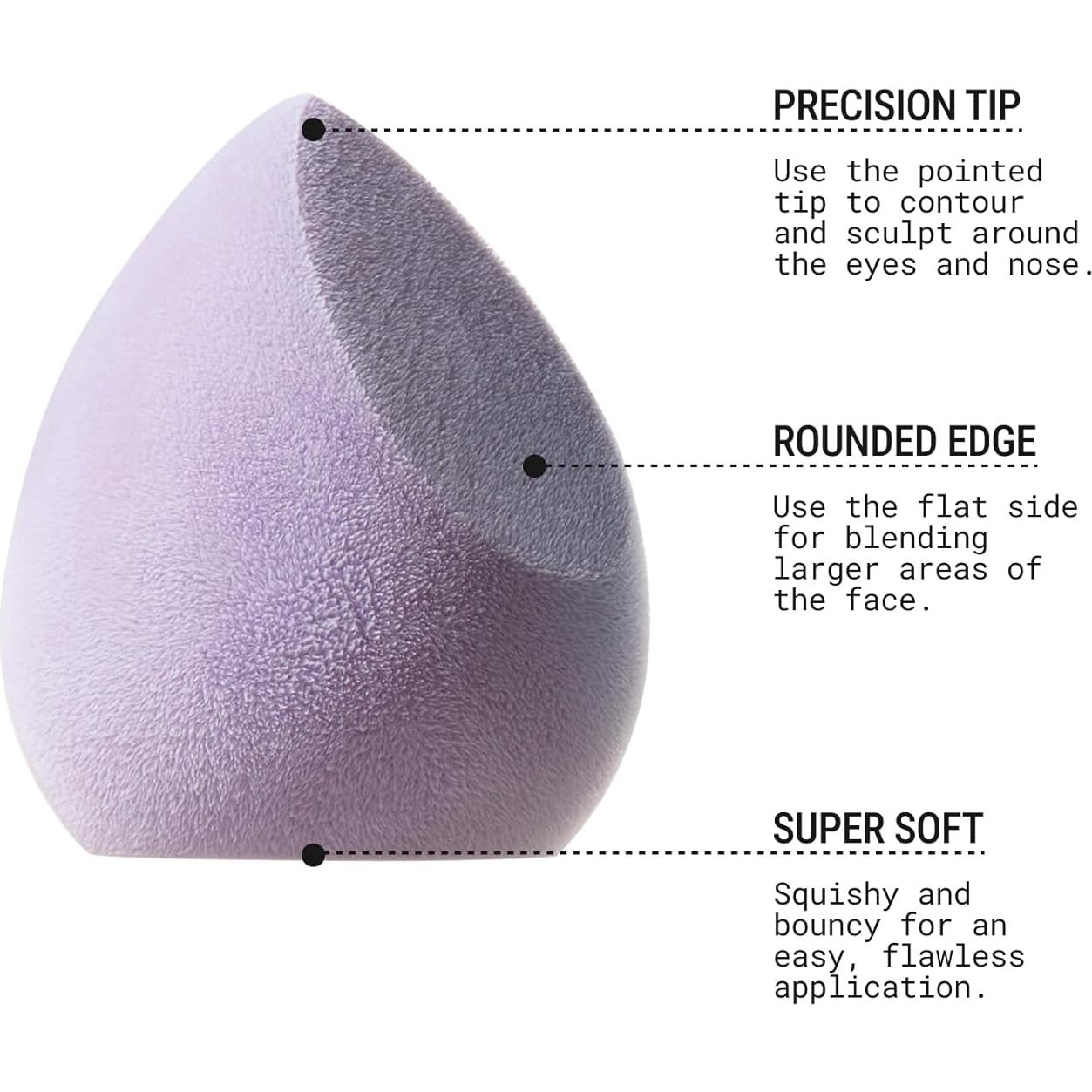 Esponja de Maquillaje JUNO & Co. Microfibra Doble Capa Lavanda