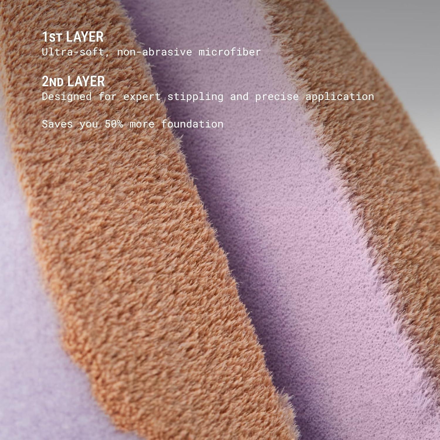 Esponja de Maquillaje JUNO & Co. Microfibra Doble Capa Lavanda