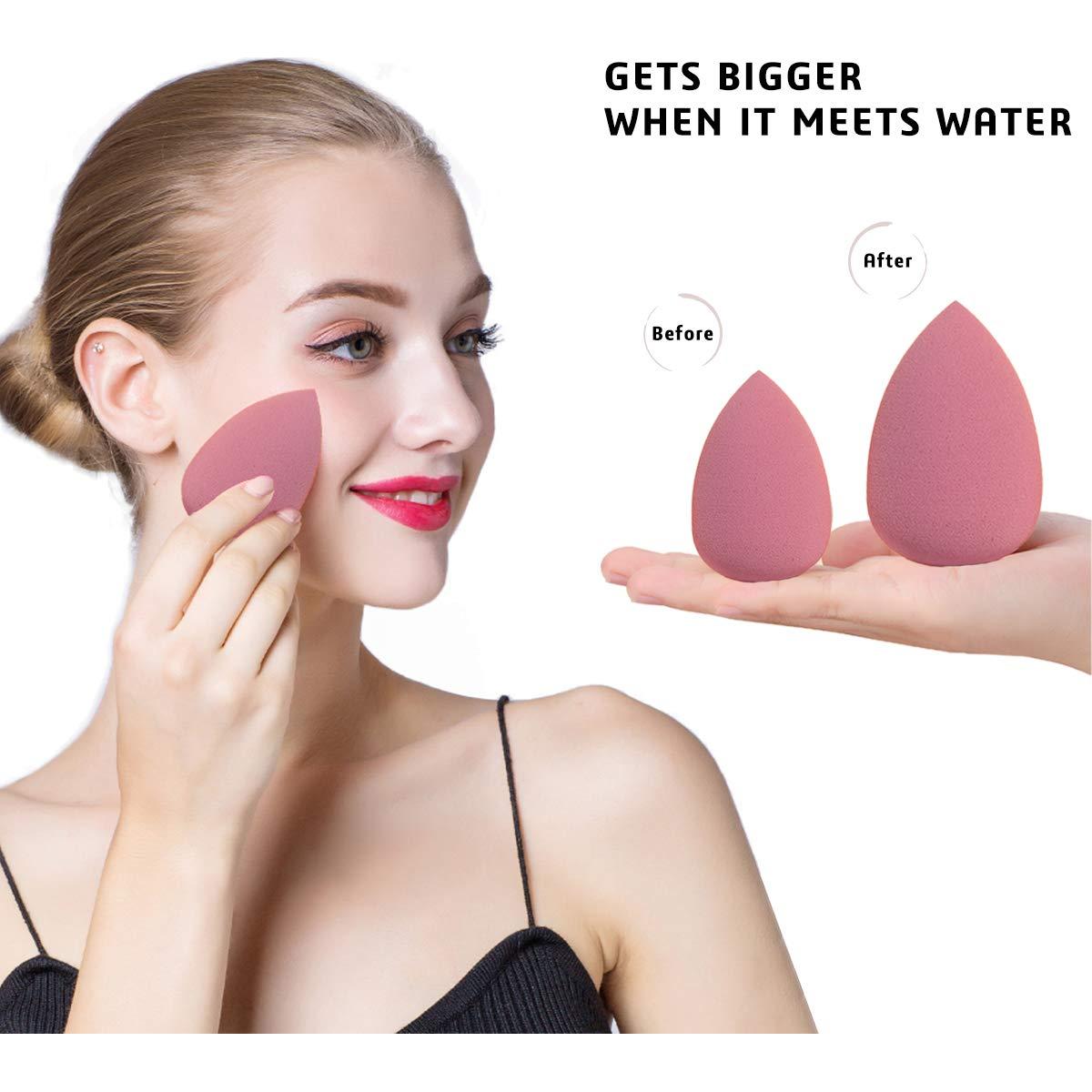 Juego de Esponjas de Maquillaje Leeshine 8 Piezas Rosa