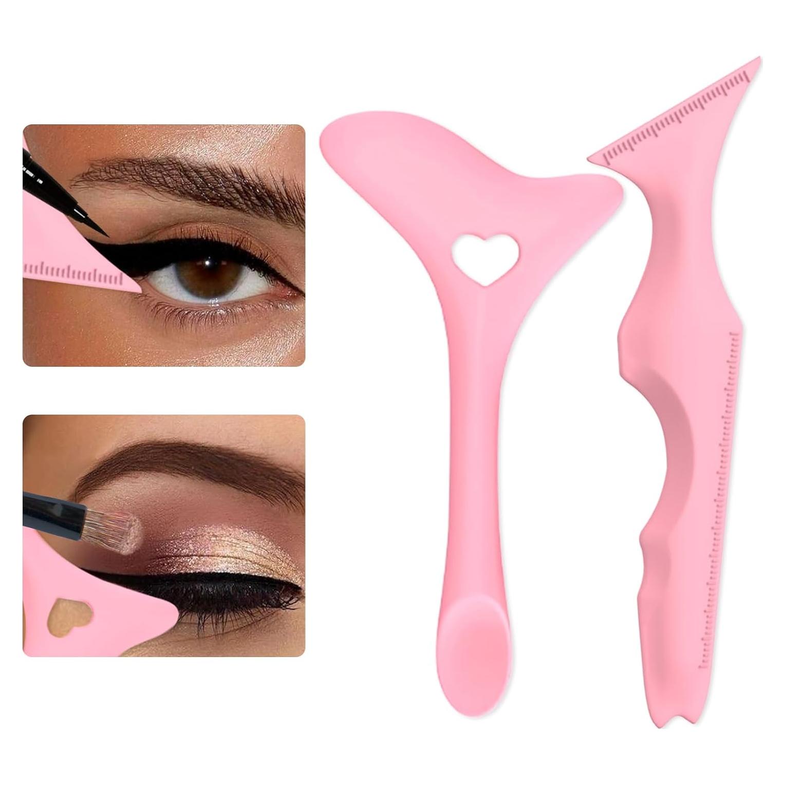 Set de Plantillas de Delineador IDDFEVE 2 Pcs Silicona Rosa