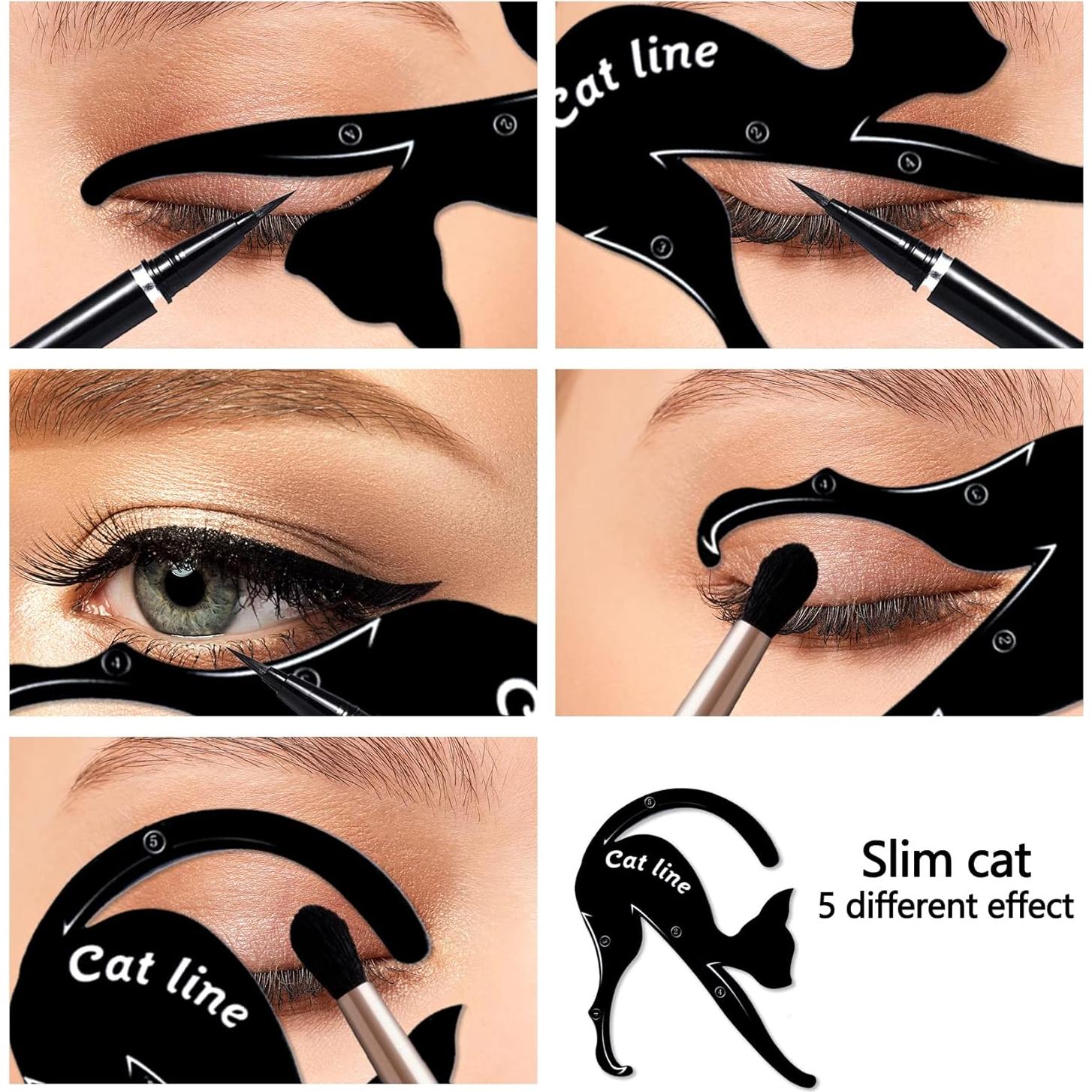 Plantillas de Eyeliner TailaiMei de Silicona Suave - 2 Piezas