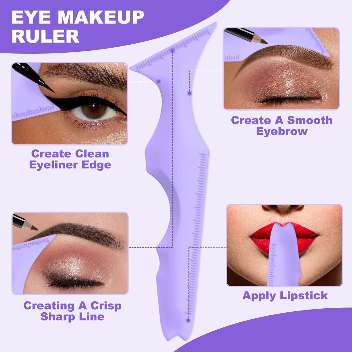 4 Placas para Delineador IDDFEVE Silicona Profesional Morado