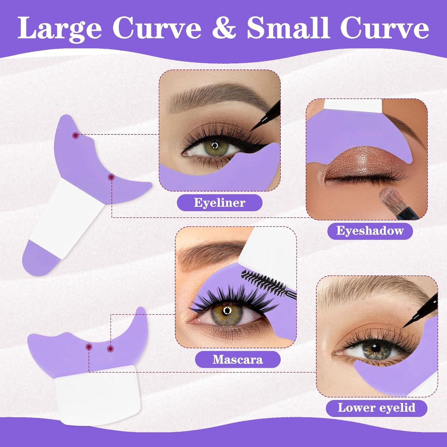 4 Placas para Delineador IDDFEVE Silicona Profesional Morado