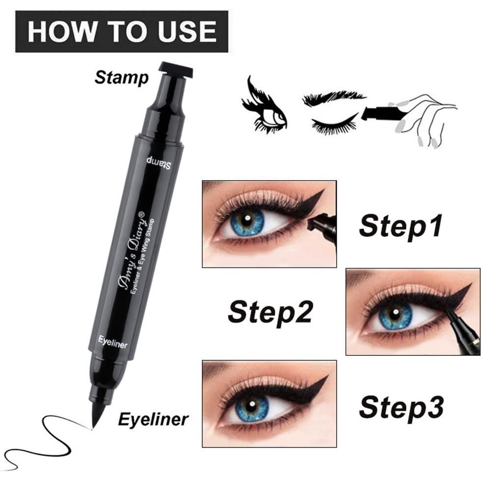 Sello de Delineador DIARIO DE AMY con 2 Bolígrafos - Impermeable