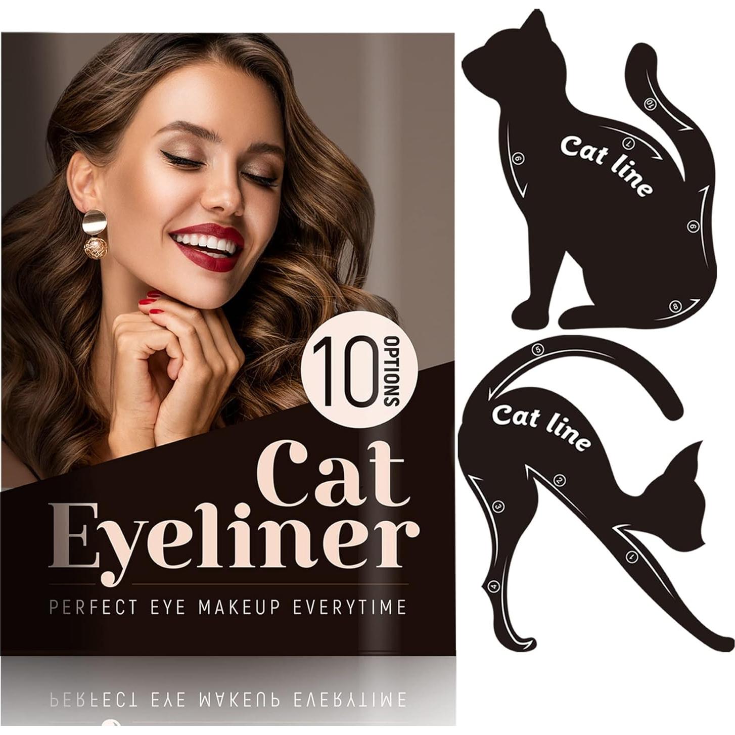 Plantillas de Eyeliner Alayna para Ojos de Gato - 10 Formas
