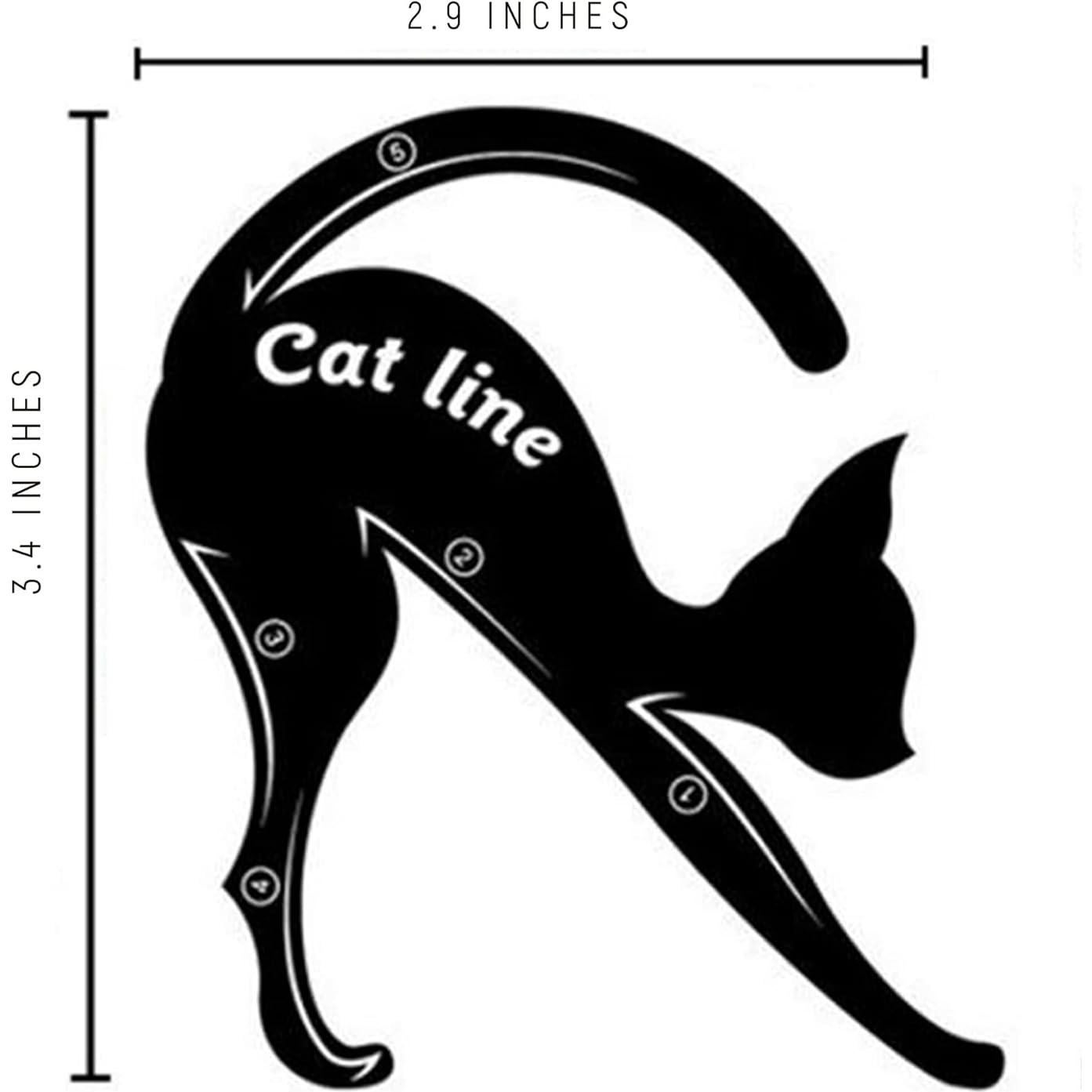 Plantillas de Eyeliner Alayna para Ojos de Gato - 10 Formas