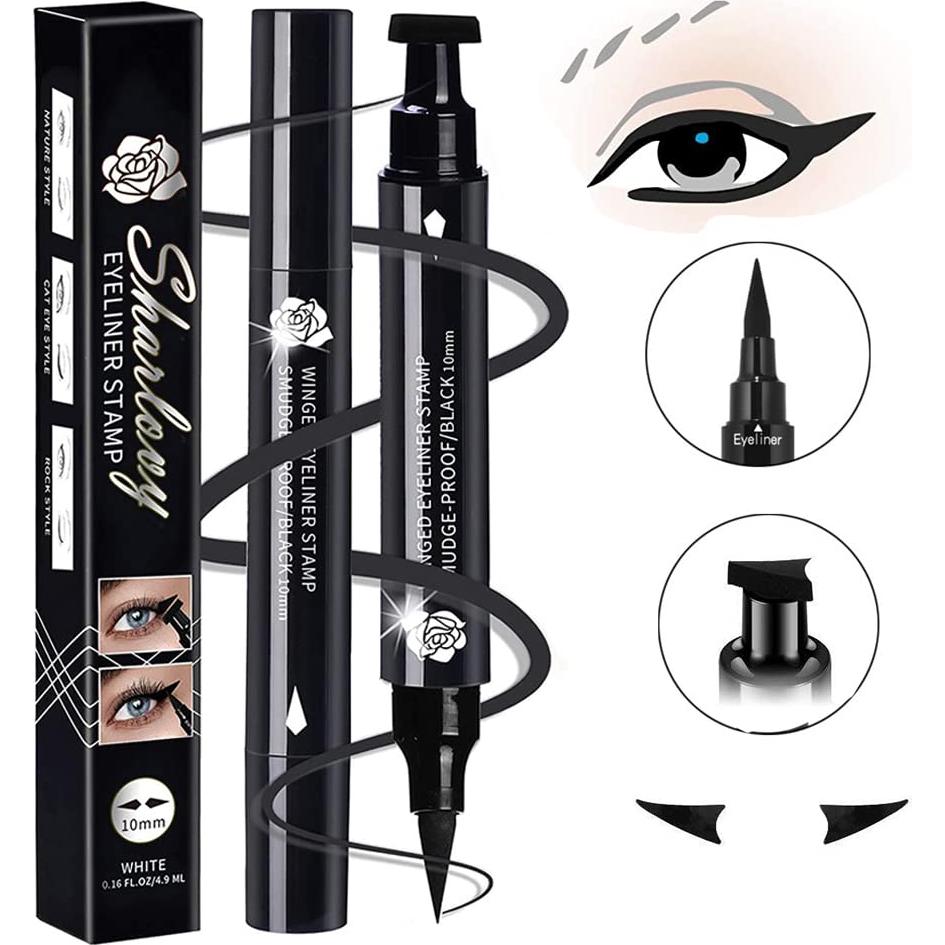 Delineador de Ojos con Alas BONNIESTORE 2 Paquete a Prueba de Agua