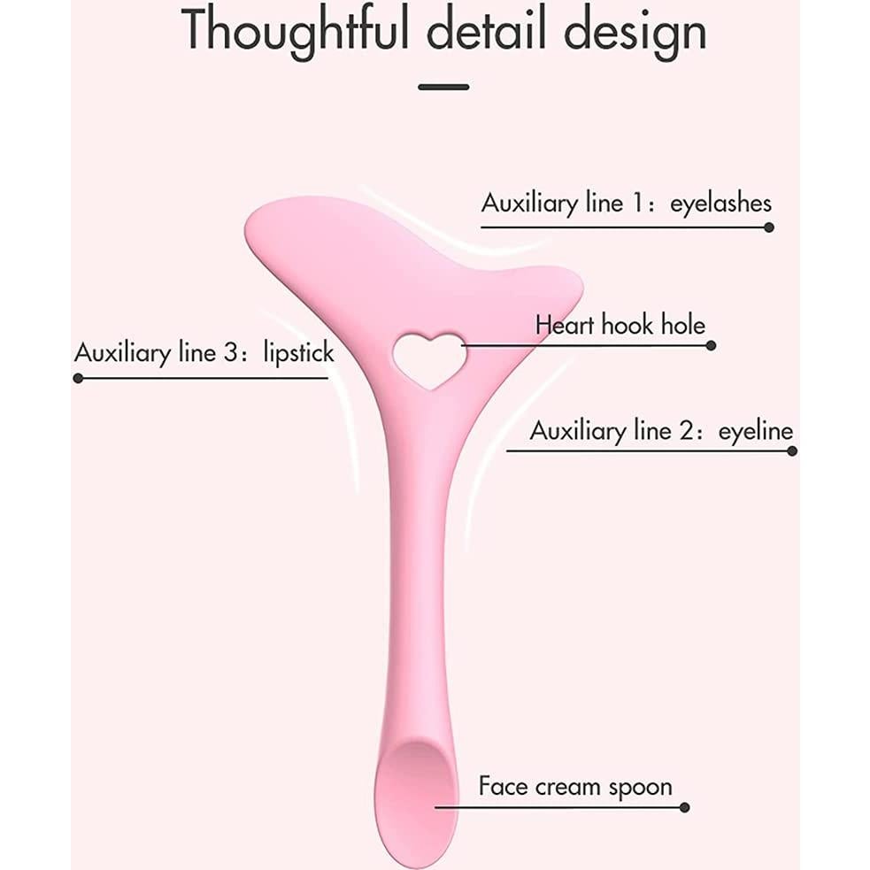 Plantilla de Eyeliner de Silicona Multifuncional Rosa