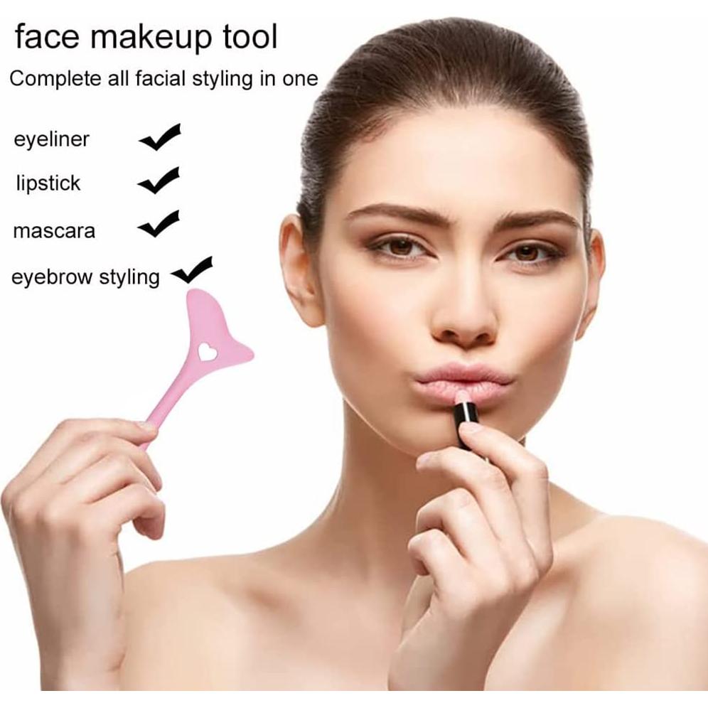 Plantilla de Eyeliner de Silicona Multifuncional Rosa