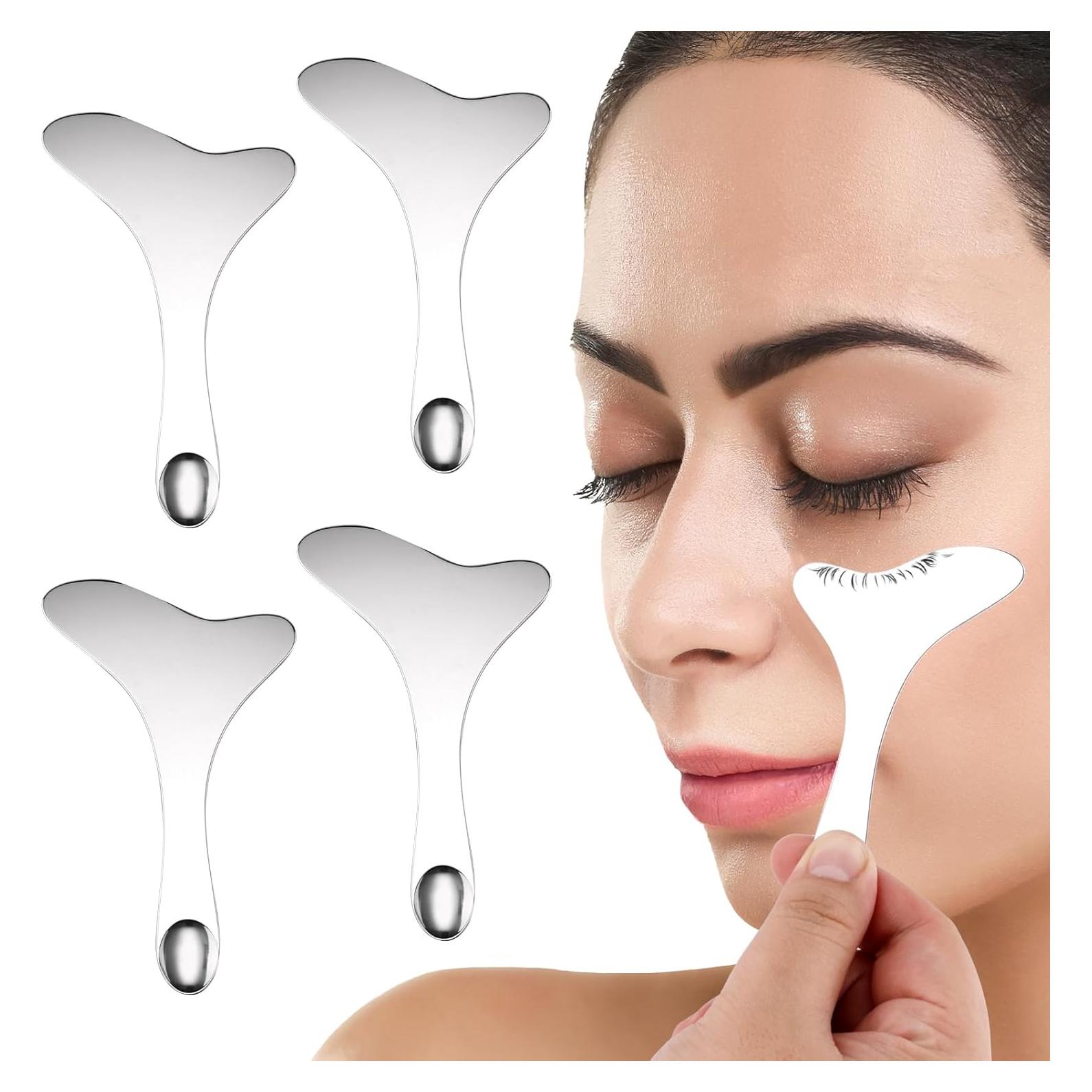 Plantillas de Delineador de Ojos BOXOB 4 Piezas Acero Inoxidable