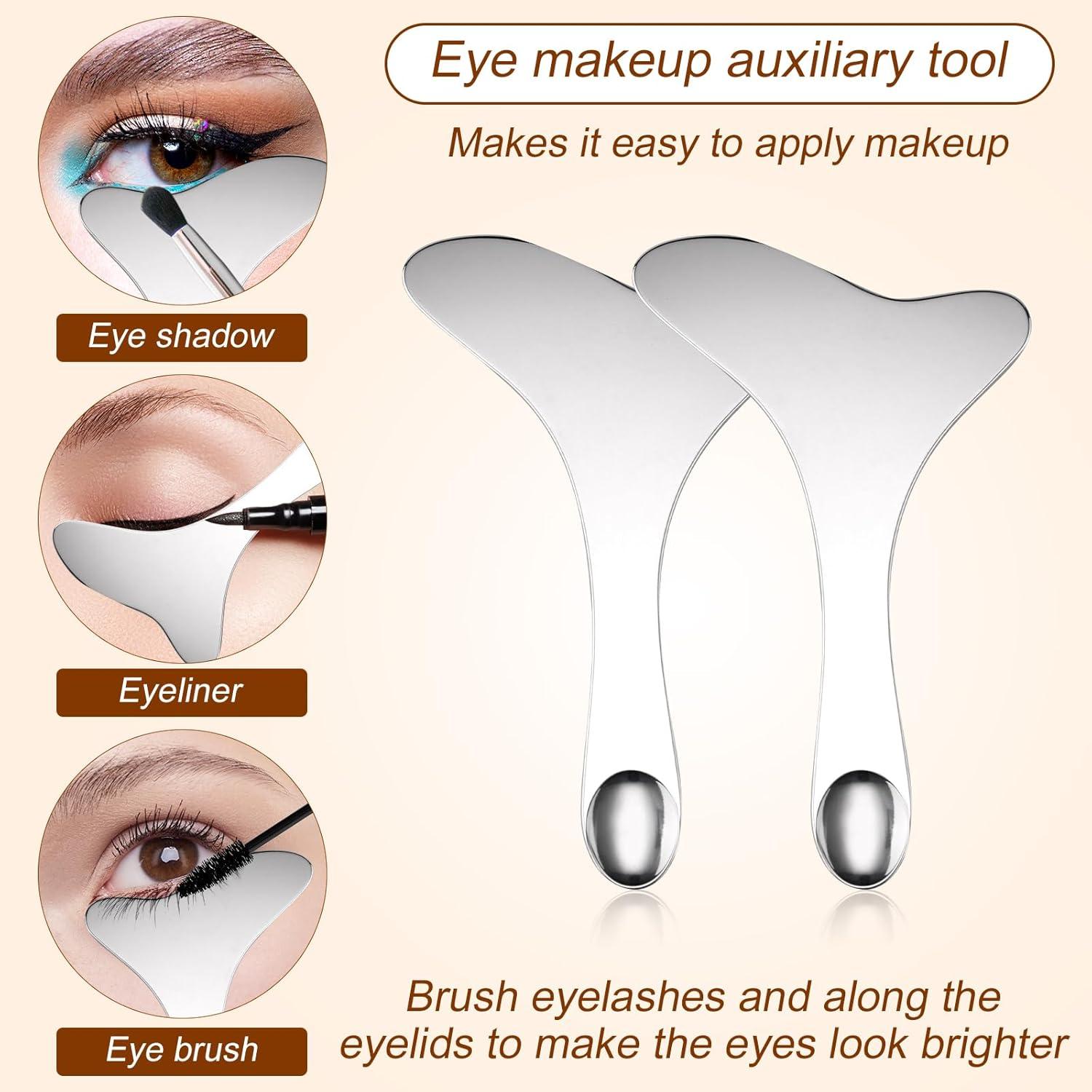 Plantillas de Delineador de Ojos BOXOB 4 Piezas Acero Inoxidable