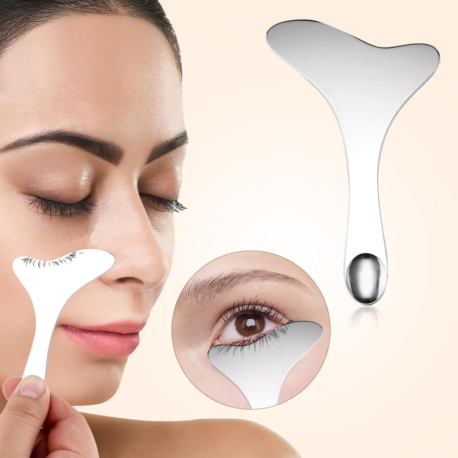 Plantillas de Delineador de Ojos BOXOB 4 Piezas Acero Inoxidable