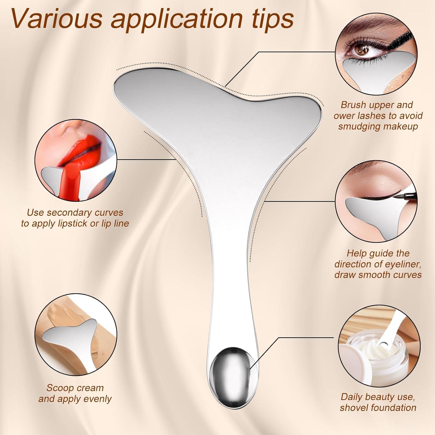 Plantillas de Delineador de Ojos BOXOB 4 Piezas Acero Inoxidable