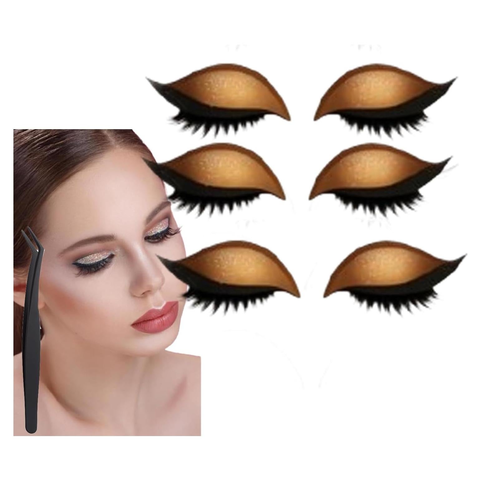 Parche de Pestañas Reutilizables Genérico - Sombra de Ojos Oro