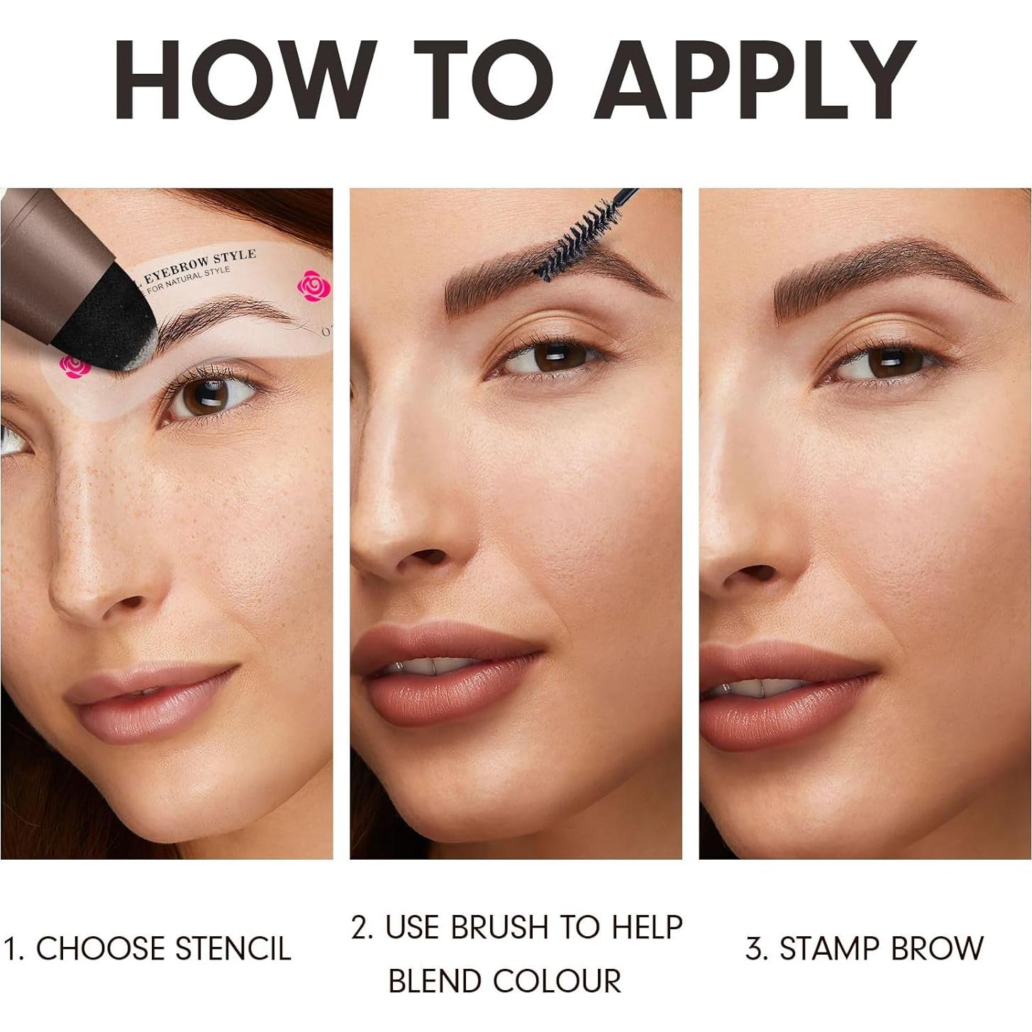 Kit de Plantillas para Cejas OETUIOW - 24 Reutilizables Impermeables