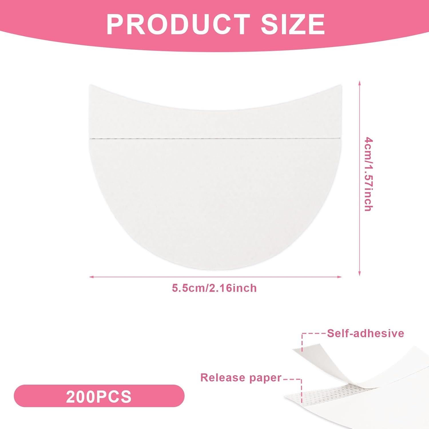 Cinta Desechable para Sombra de Ojos Giantree - 200 Pcs, 5x6.8 cm