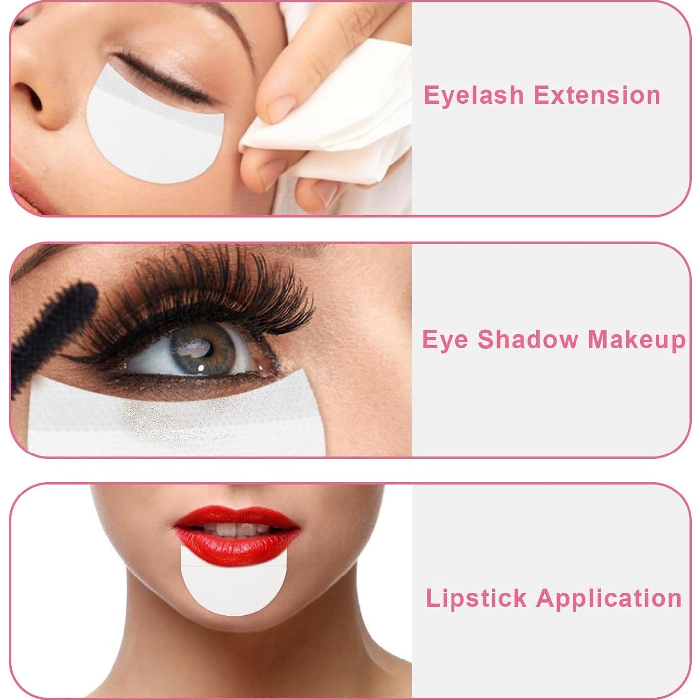 Cinta Desechable para Sombra de Ojos Giantree - 200 Pcs, 5x6.8 cm