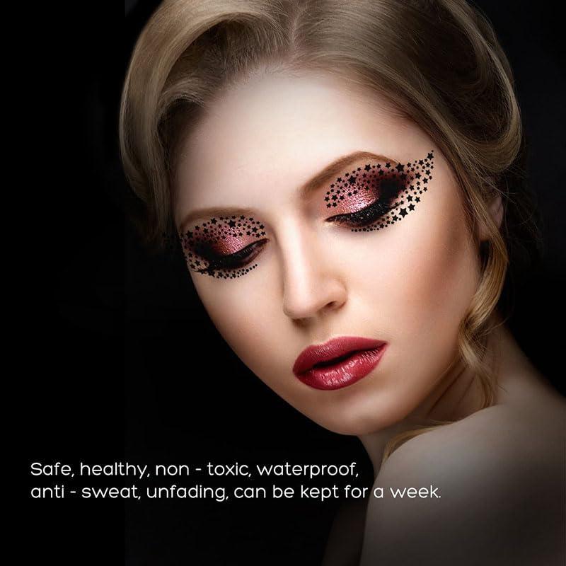 10 Hojas Calcomanías Tatuaje Sombra de Ojos HANSAMU