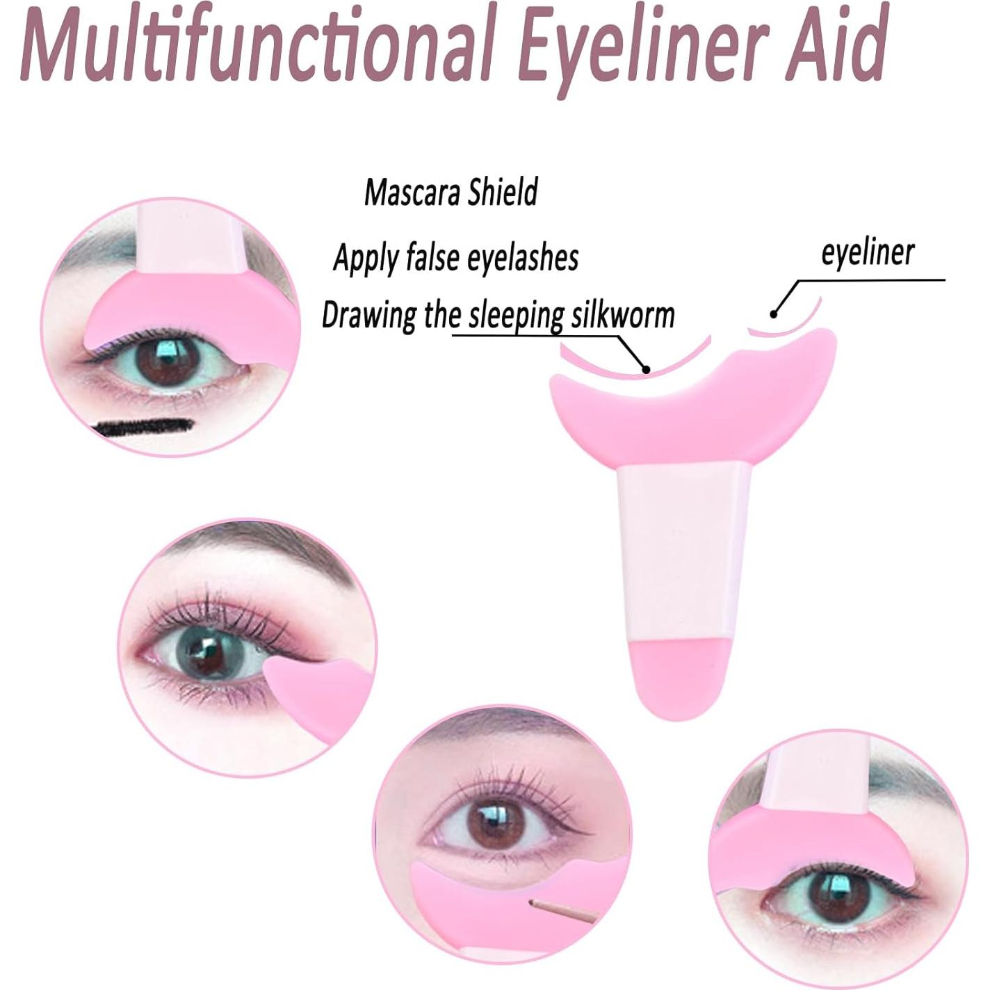 3 Piezas Plantillas de Delineador Ljiarui Rosa Multifuncional