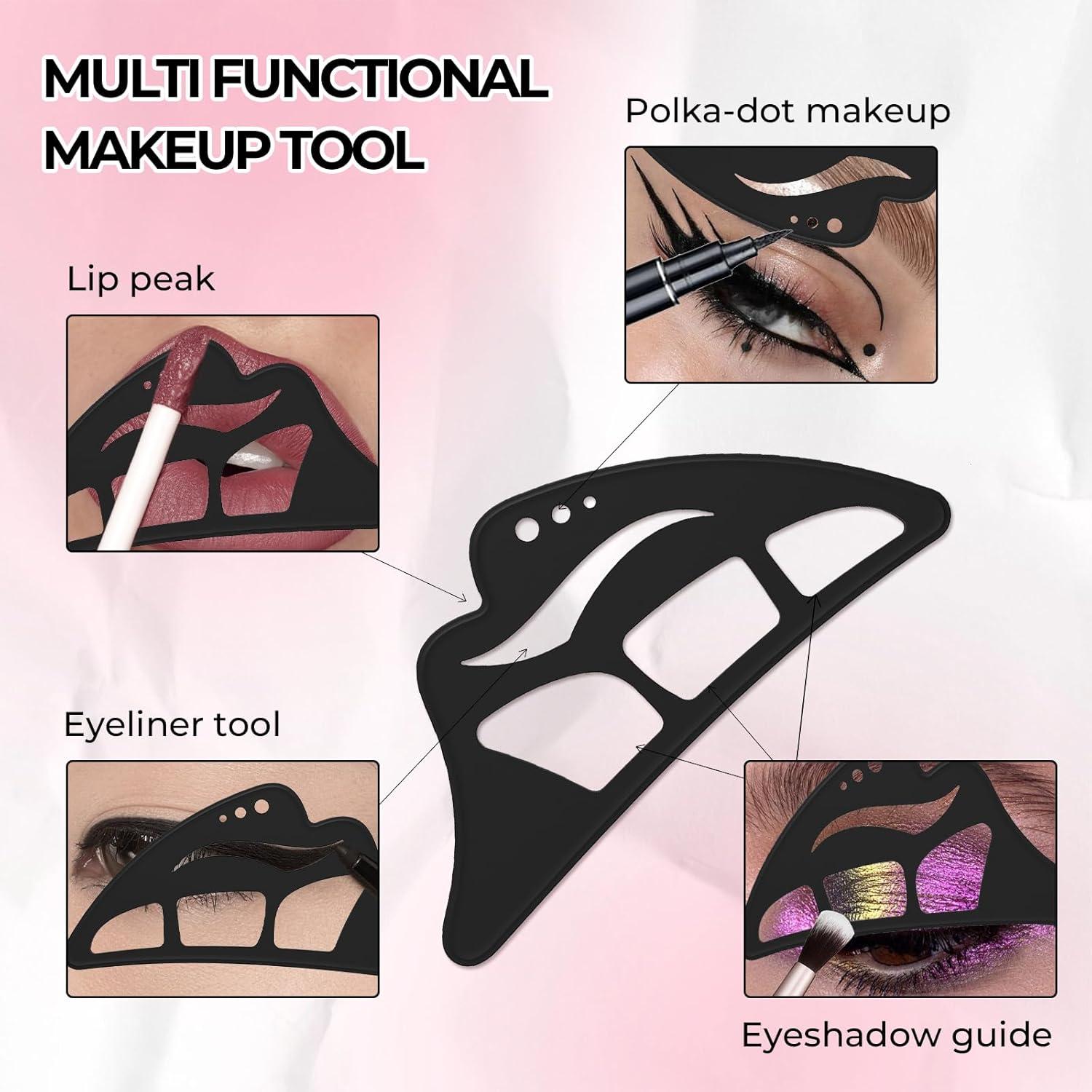 Set de Herramientas de Maquillaje Eyetour - Plantillas Sombra de Ojos y Brocha