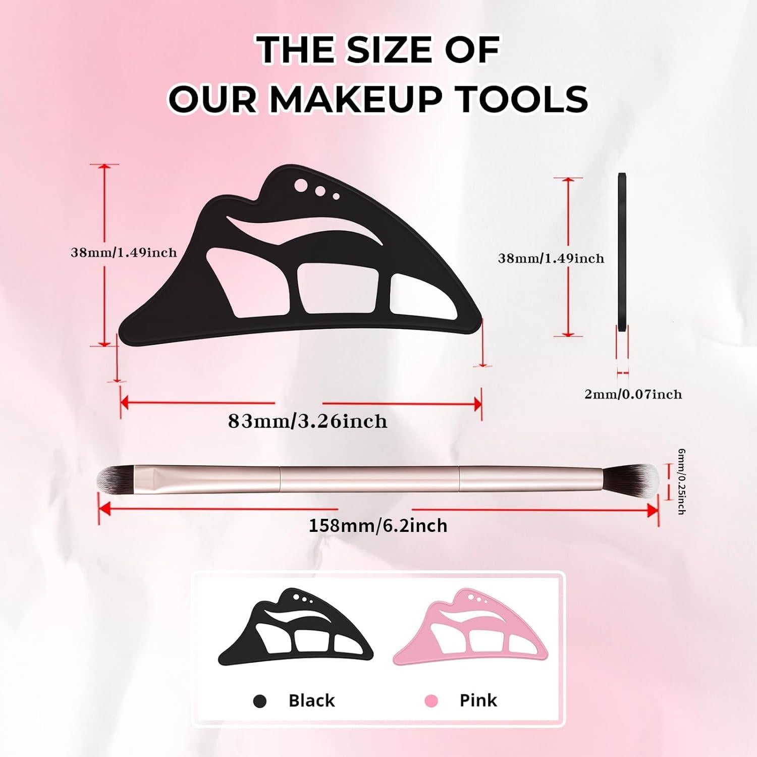 Set de Herramientas de Maquillaje Eyetour - Plantillas Sombra de Ojos y Brocha