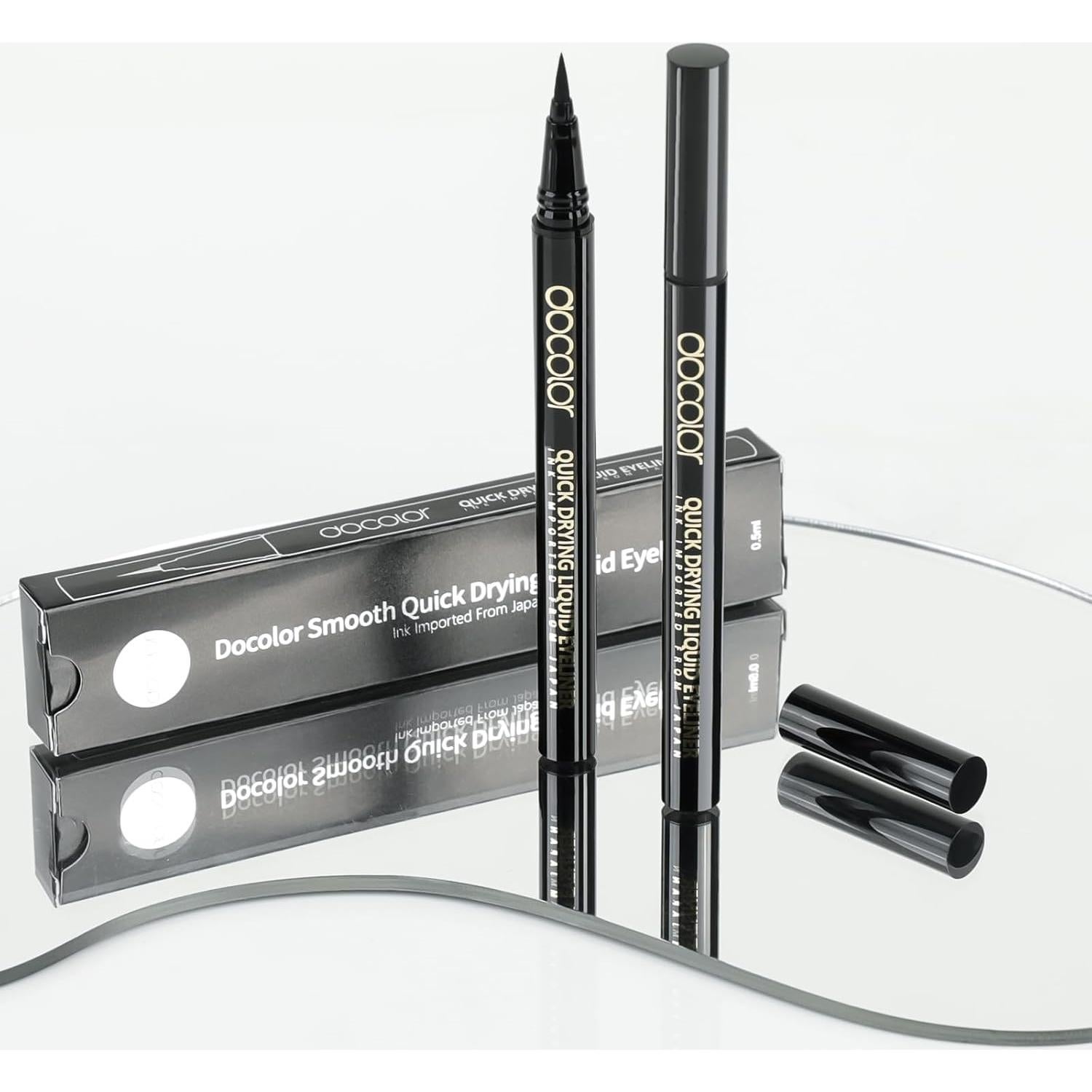 Eyeliner Líquido Impermeable Docolor Negro 1 Cuenta Preciso