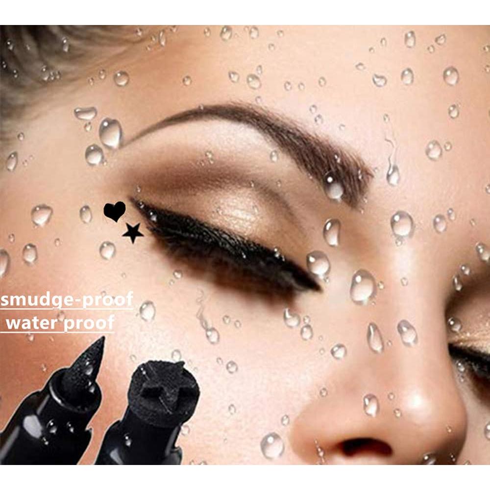 Delineador Líquido Go Ho a Prueba de Agua 2 PCS Corazón y Estrella