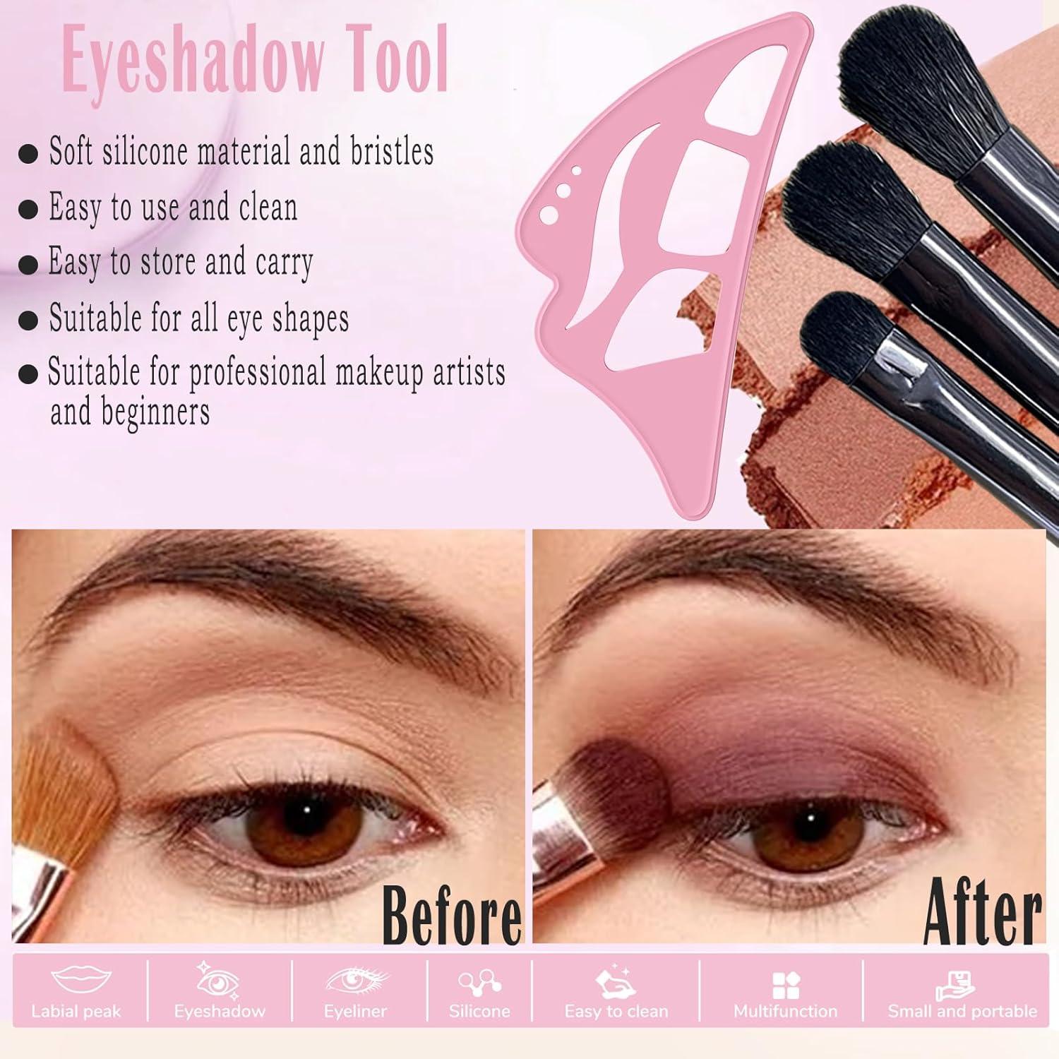 Plantillas de Sombra de Ojos y Eyeliner Reutilizables Rosa