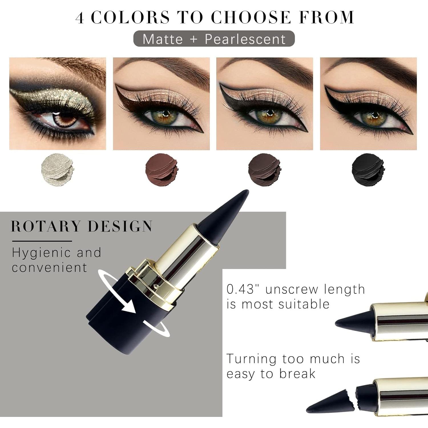 Set de Delineadores de Ojos en Gel MISS ROSE M - 4 Colores