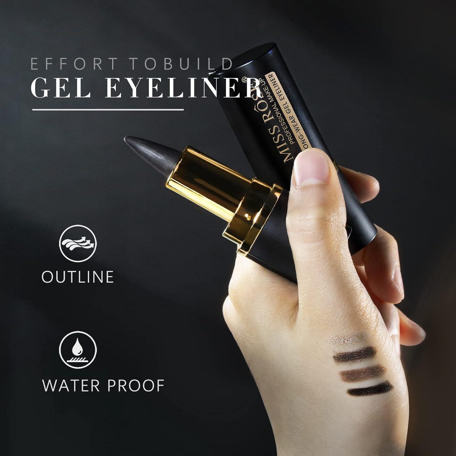 Set de Delineadores de Ojos en Gel MISS ROSE M - 4 Colores