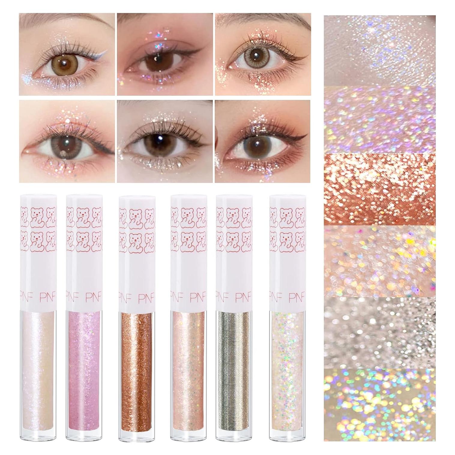 Set de 6 Sombra de Ojos Líquida Brillante SUSIKEKI