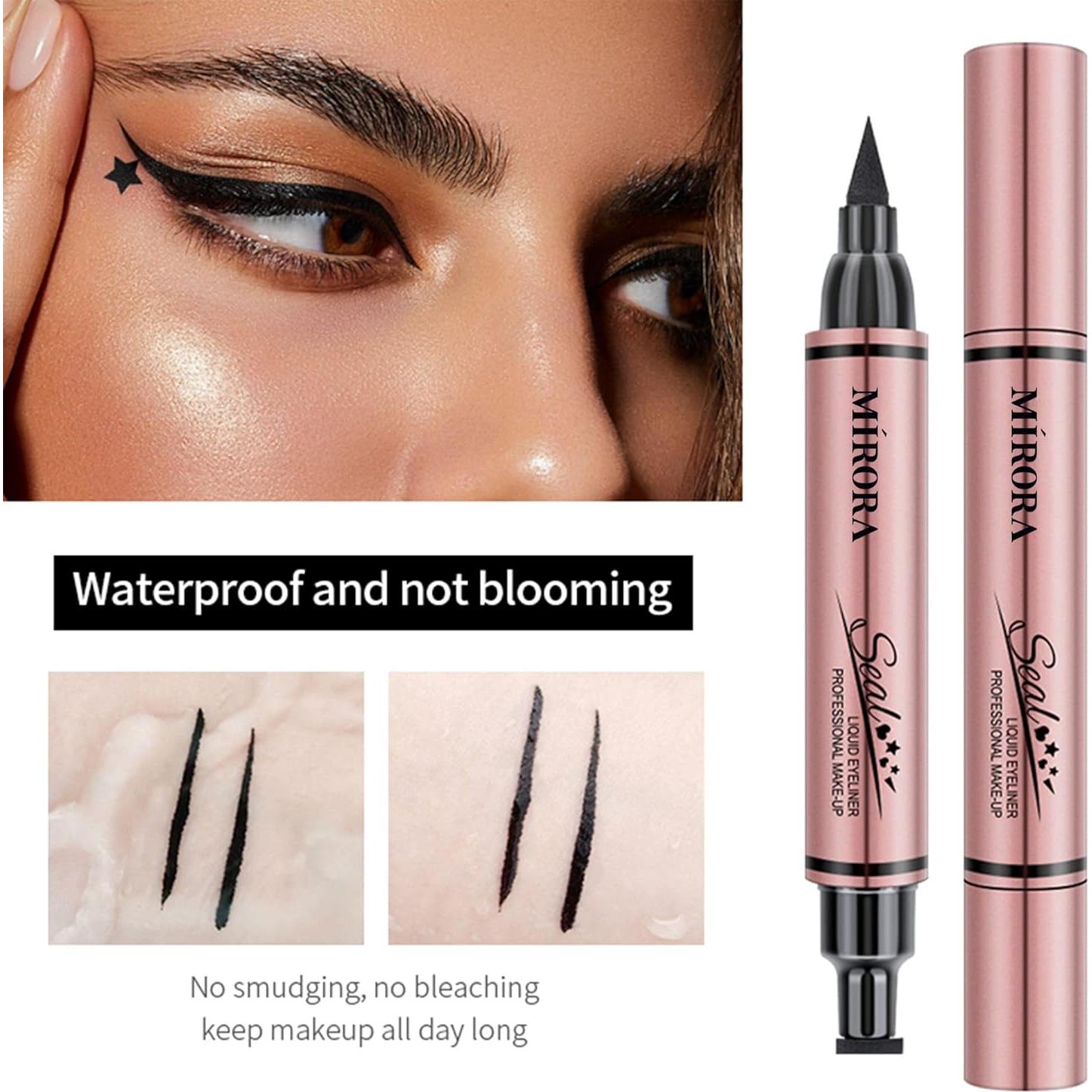 Sello de Eyeliner Multifuncional MIRORA Negro 10mm Resistente