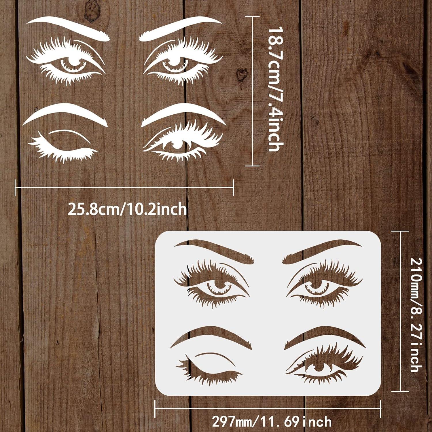 Plantillas de Ojos FINGERINSPIRE 29.7x21 cm Reutilizables