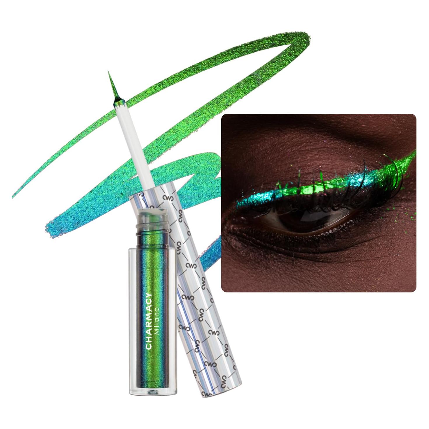 Delineador Líquido Multicromo CHARMACY Verde Índigo 905