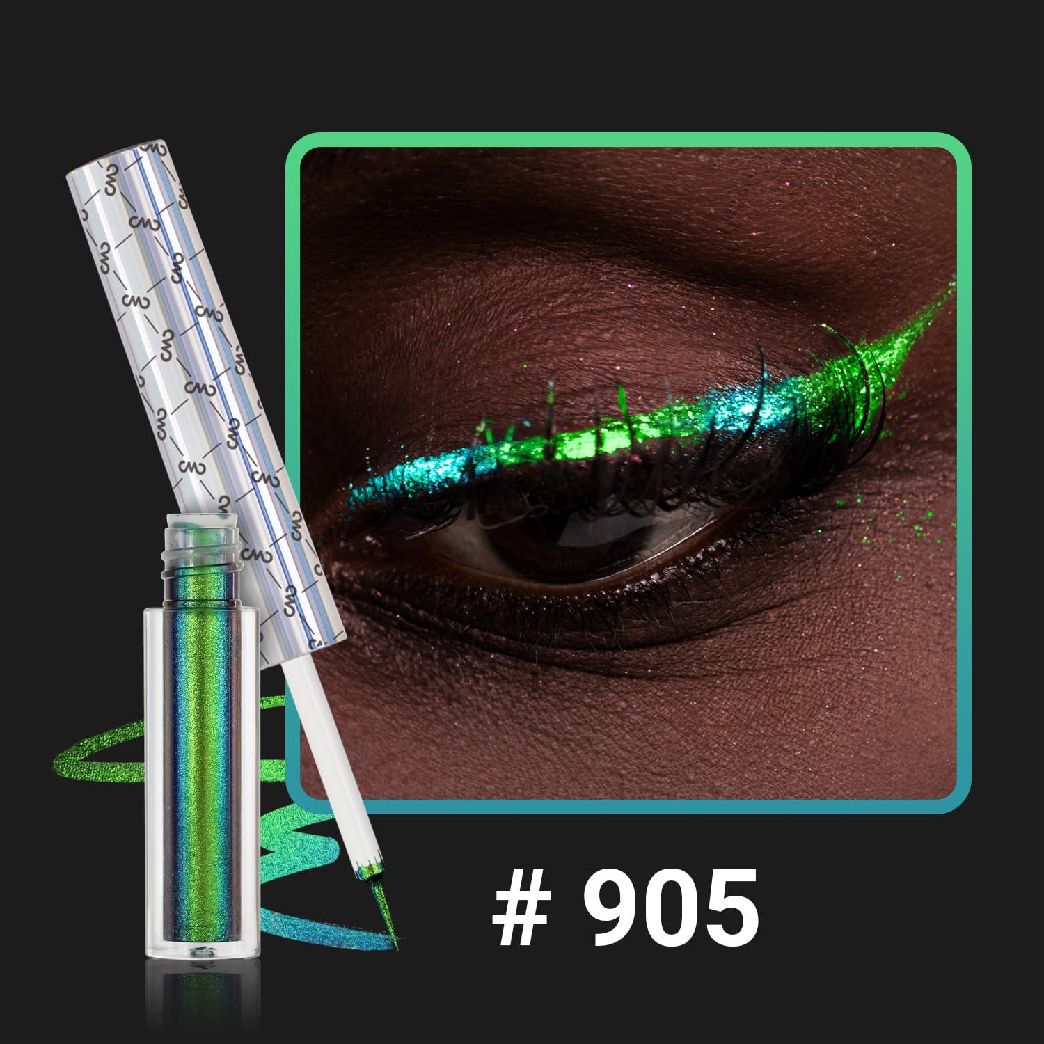 Delineador Líquido Multicromo CHARMACY Verde Índigo 905