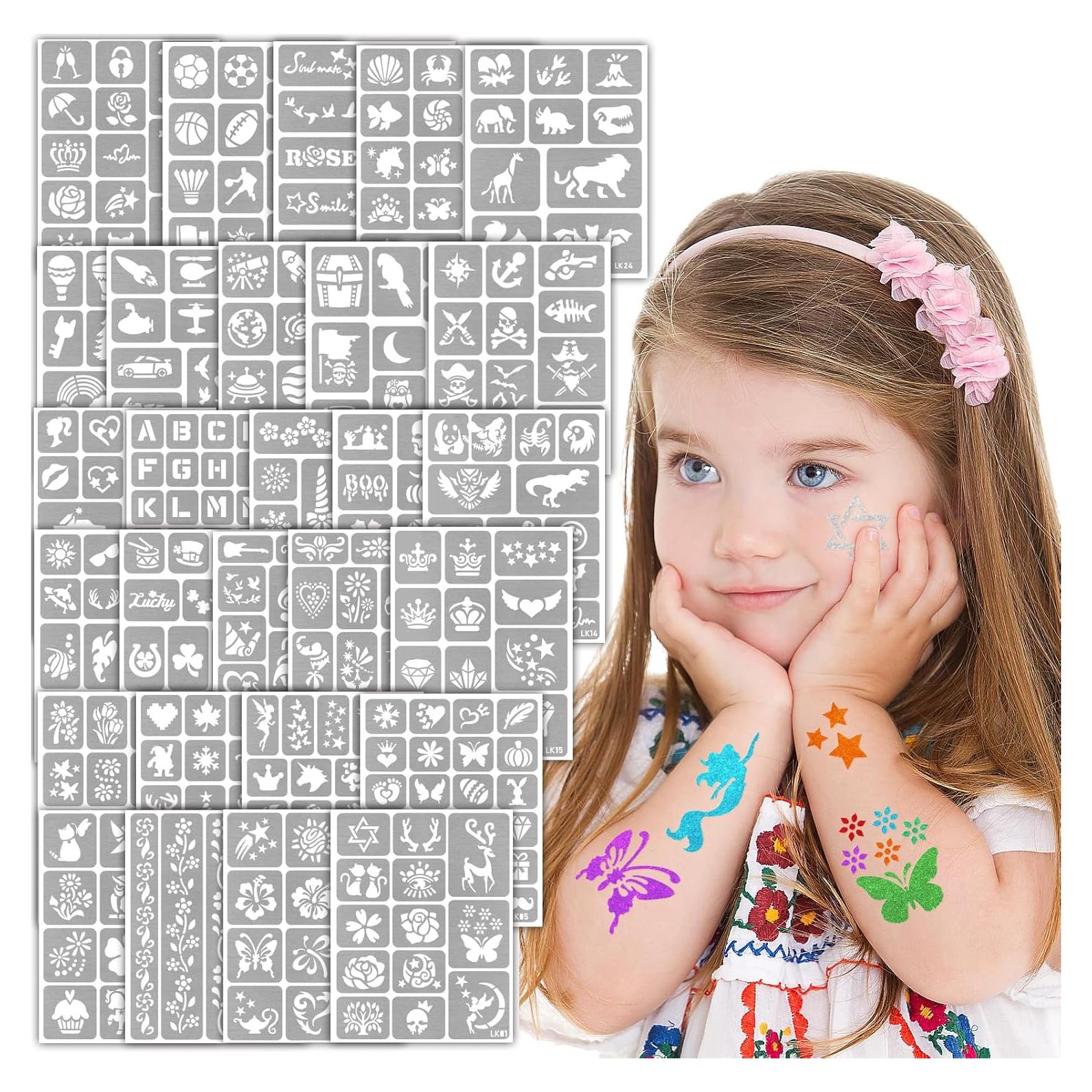 Kit de 390 Plantillas de Tatuajes Temporales Yazhiji