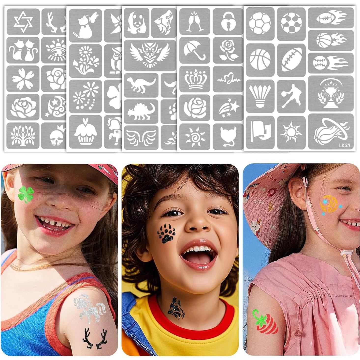 Kit de 390 Plantillas de Tatuajes Temporales Yazhiji