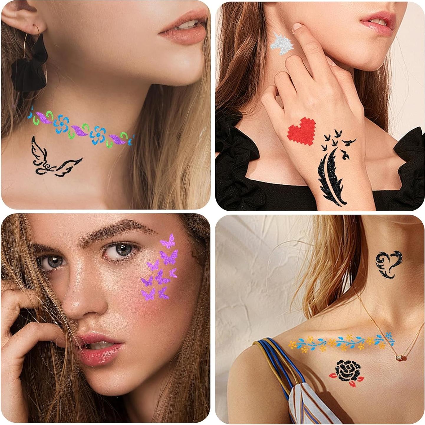 Kit de 390 Plantillas de Tatuajes Temporales Yazhiji