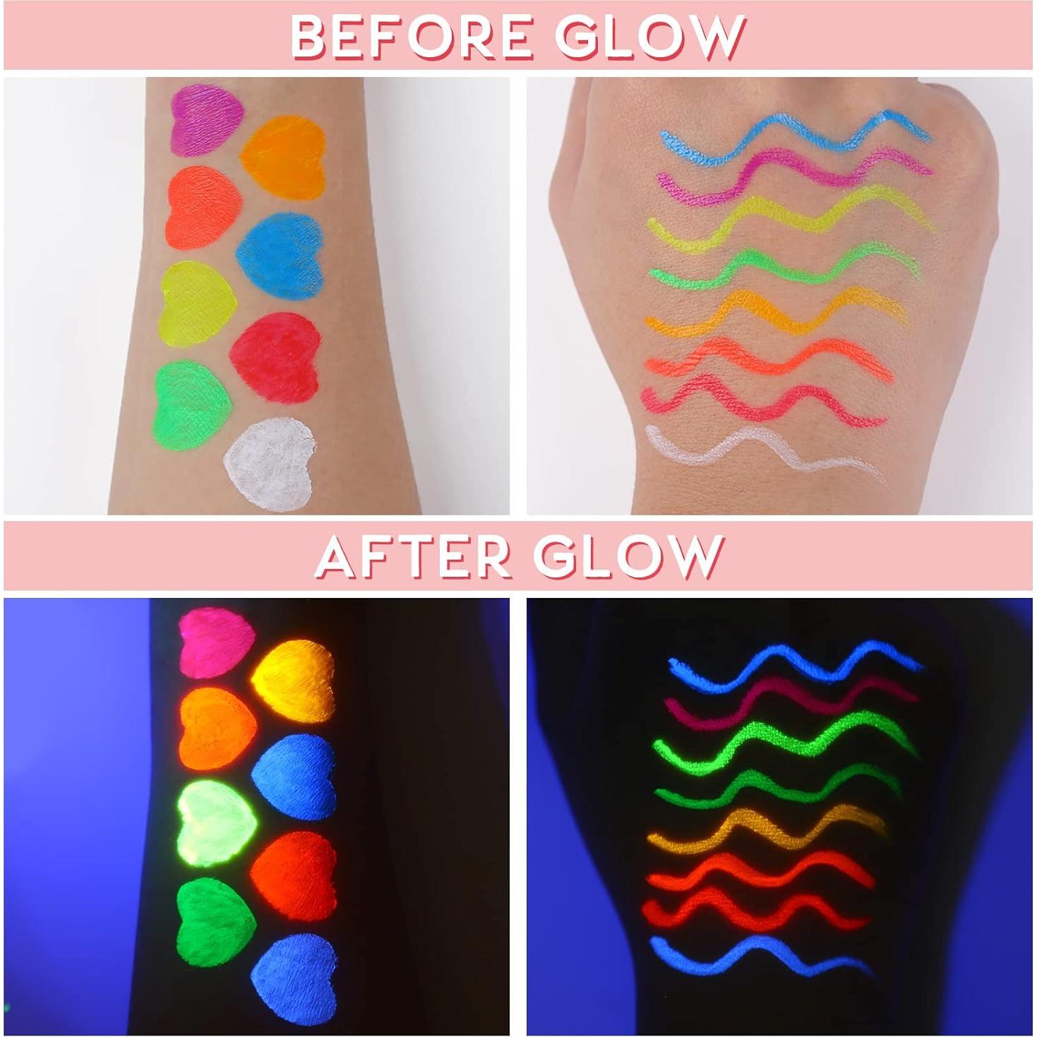 Set de Delineadores Líquidos UV Neón BOBISUKA 8 Colores Mate