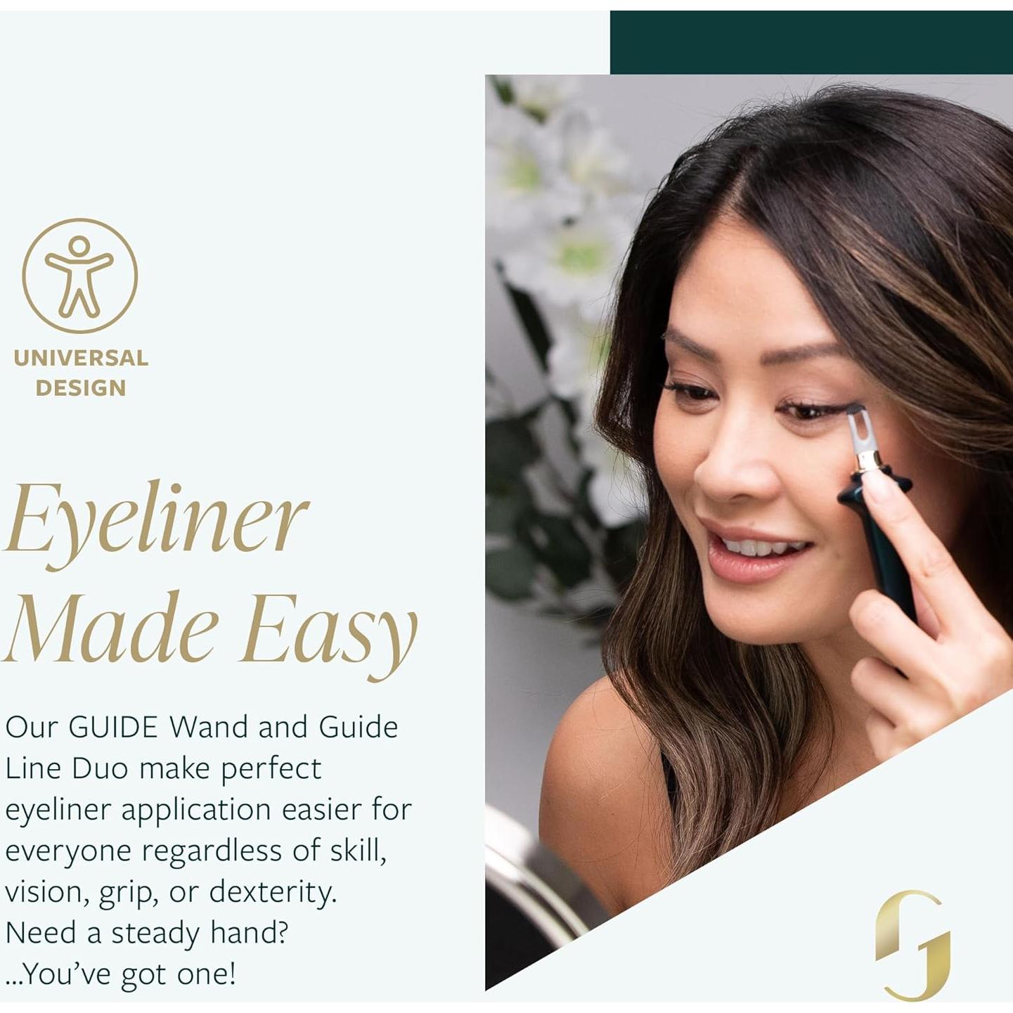 Dúo de Delineador GUIDE Beauty Negro con Varita y Crema Luxe