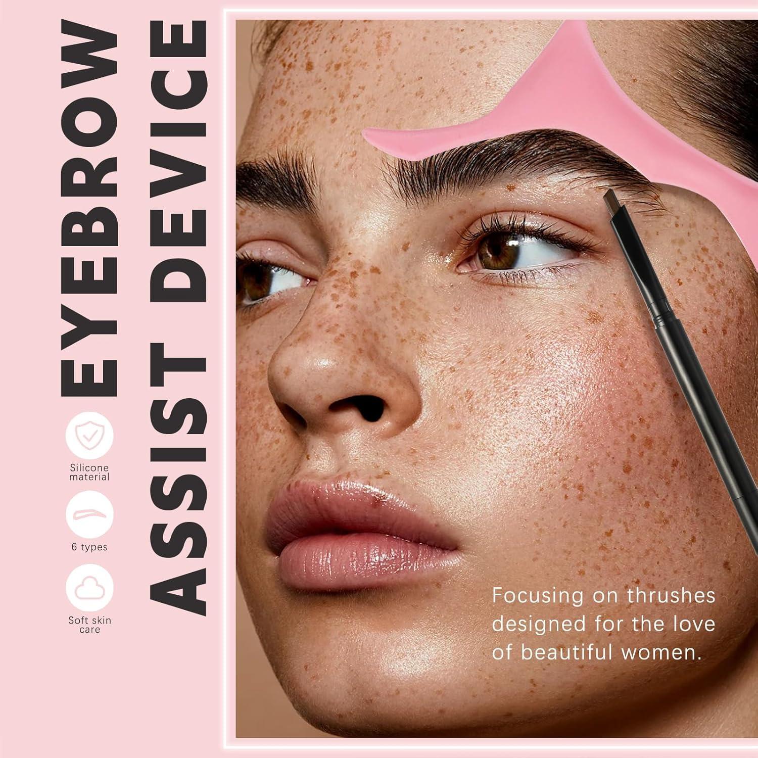 Plantillas de Cejas de Silicona HOSAILY 6 Formas Reutilizables