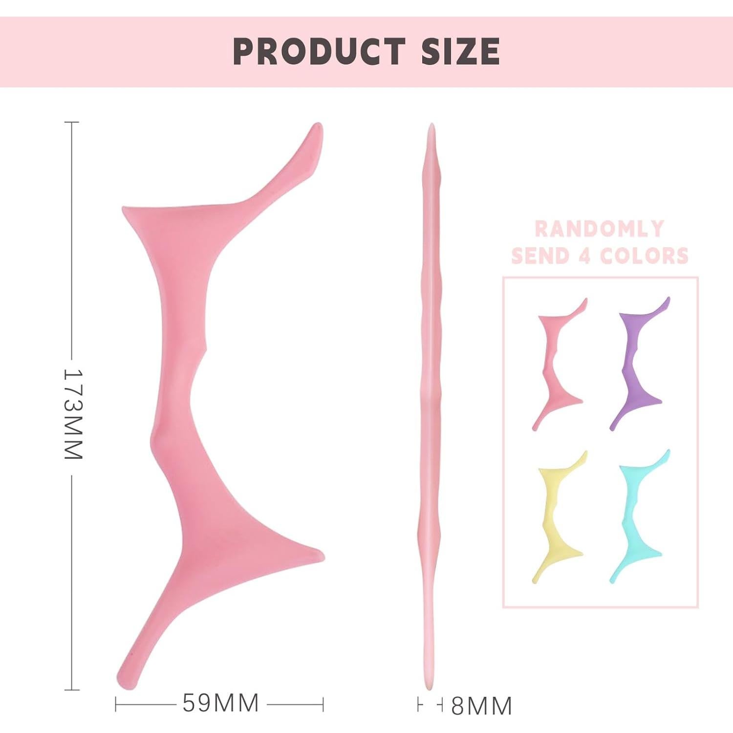 Plantillas de Cejas de Silicona HOSAILY 6 Formas Reutilizables