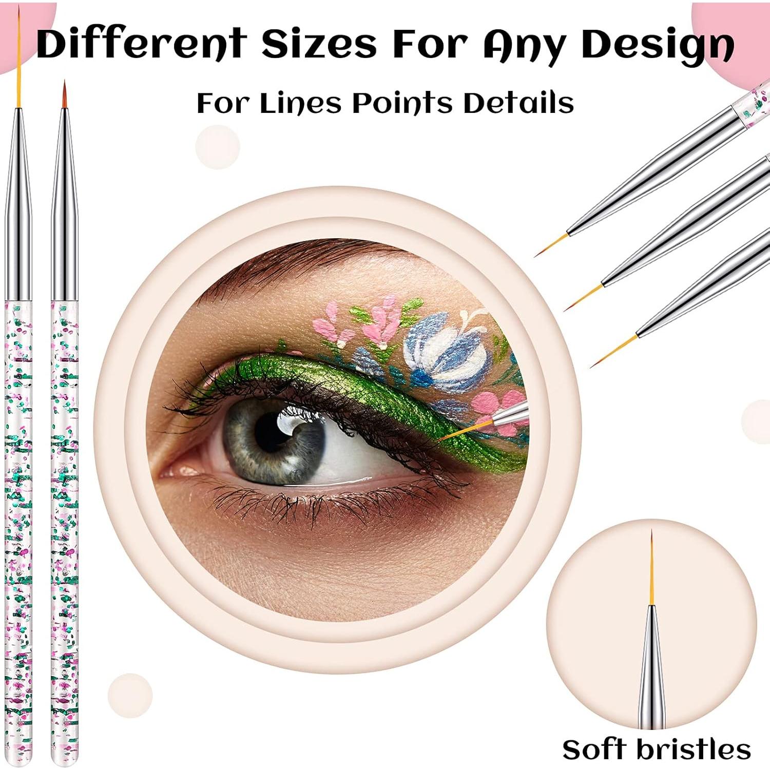 Pinceles de Delineador de Ojos Maitys 6 Pcs Punta Fina