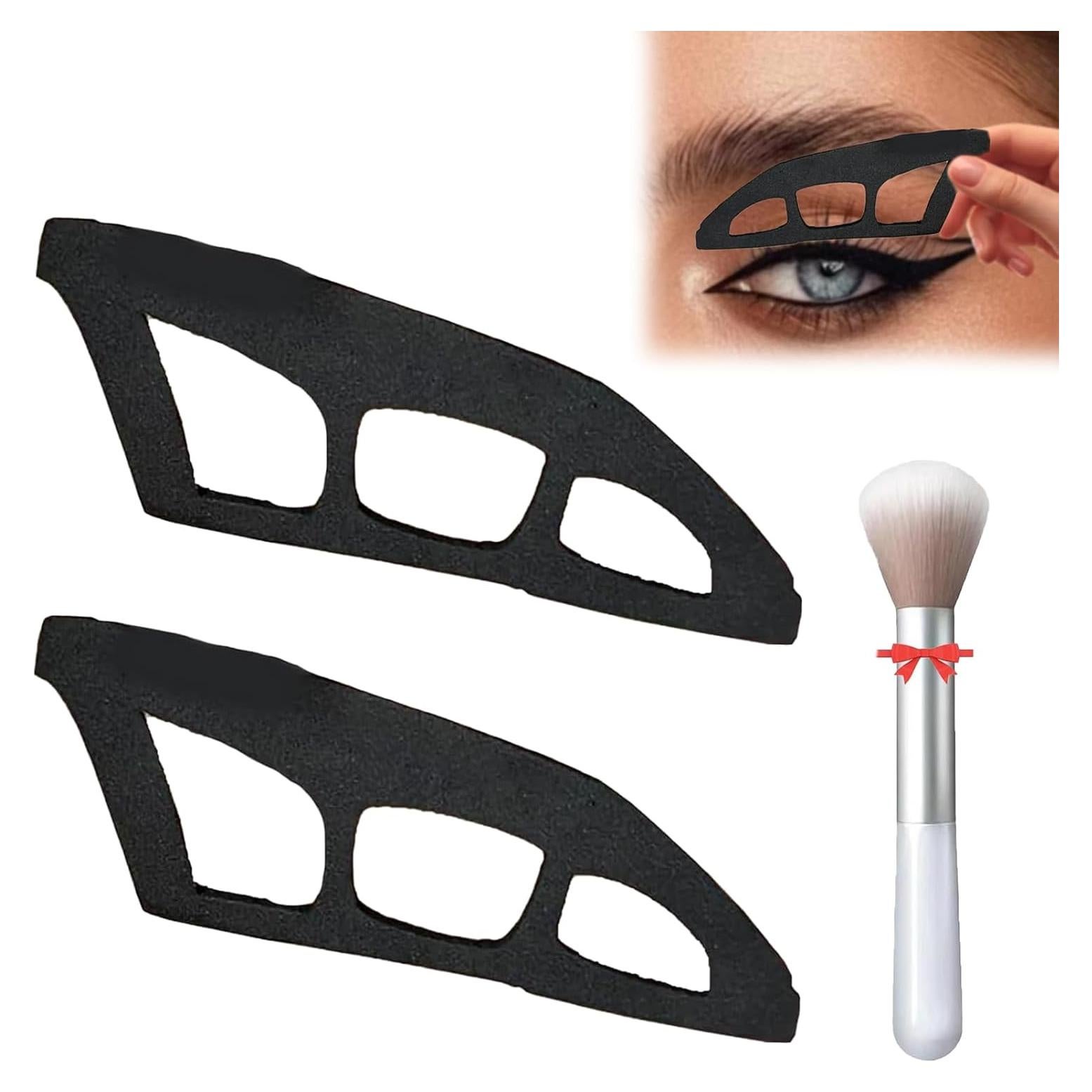 Eyetour Eyeshadow Tool, Eye Makeup Aid & Eye Stencils for Makeup, Quick Make-Up Stencils with brush - 2 Pack