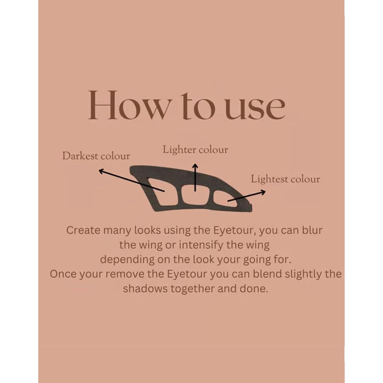 Eyetour Eyeshadow Tool, Eye Makeup Aid & Eye Stencils for Makeup, Quick Make-Up Stencils with brush - 2 Pack