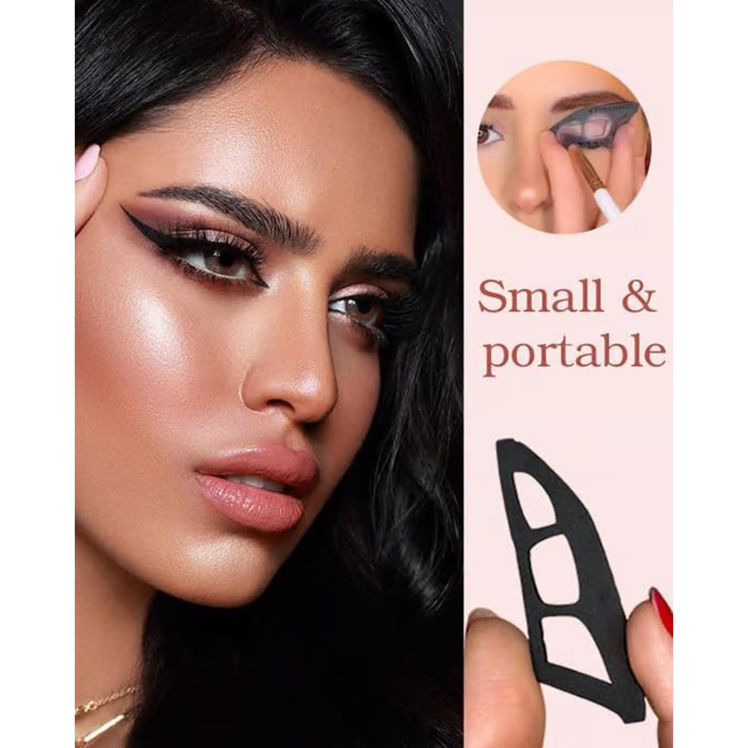 Eyetour Eyeshadow Tool, Eye Makeup Aid & Eye Stencils for Makeup, Quick Make-Up Stencils with brush - 2 Pack