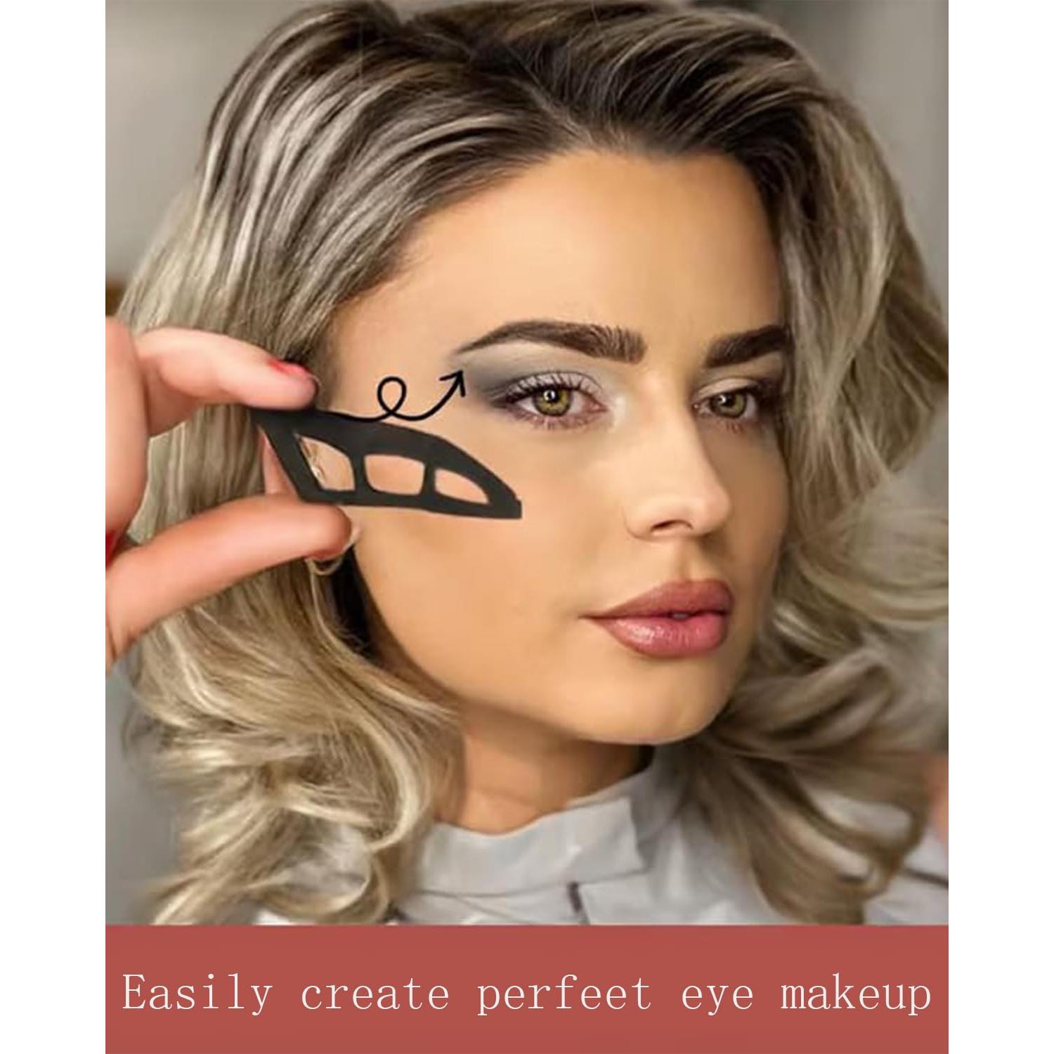 Eyetour Eyeshadow Tool, Eye Makeup Aid & Eye Stencils for Makeup, Quick Make-Up Stencils with brush - 2 Pack